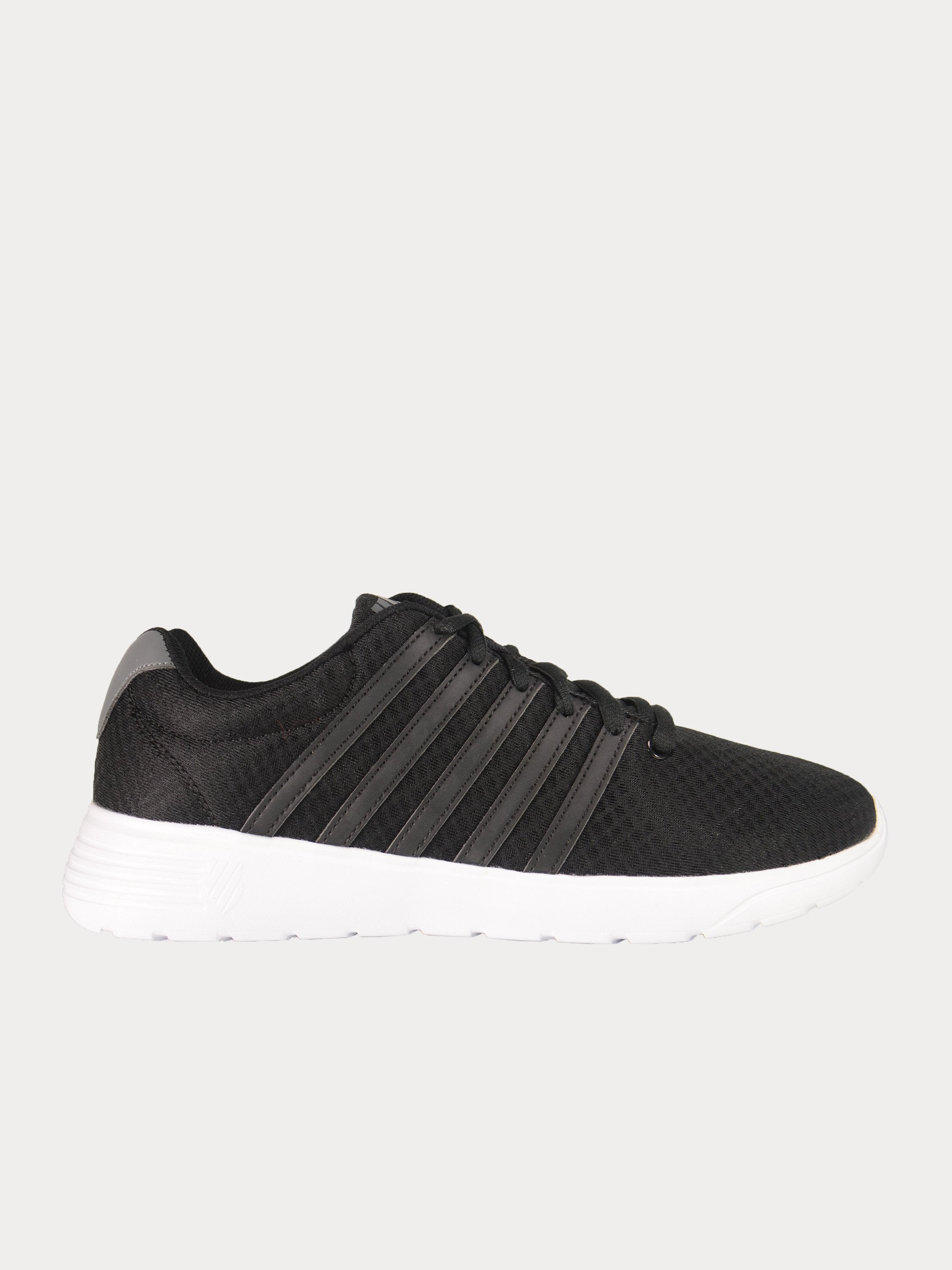 K-Swiss Men's Empel T Lace Up Leather Sneakers #color_Black