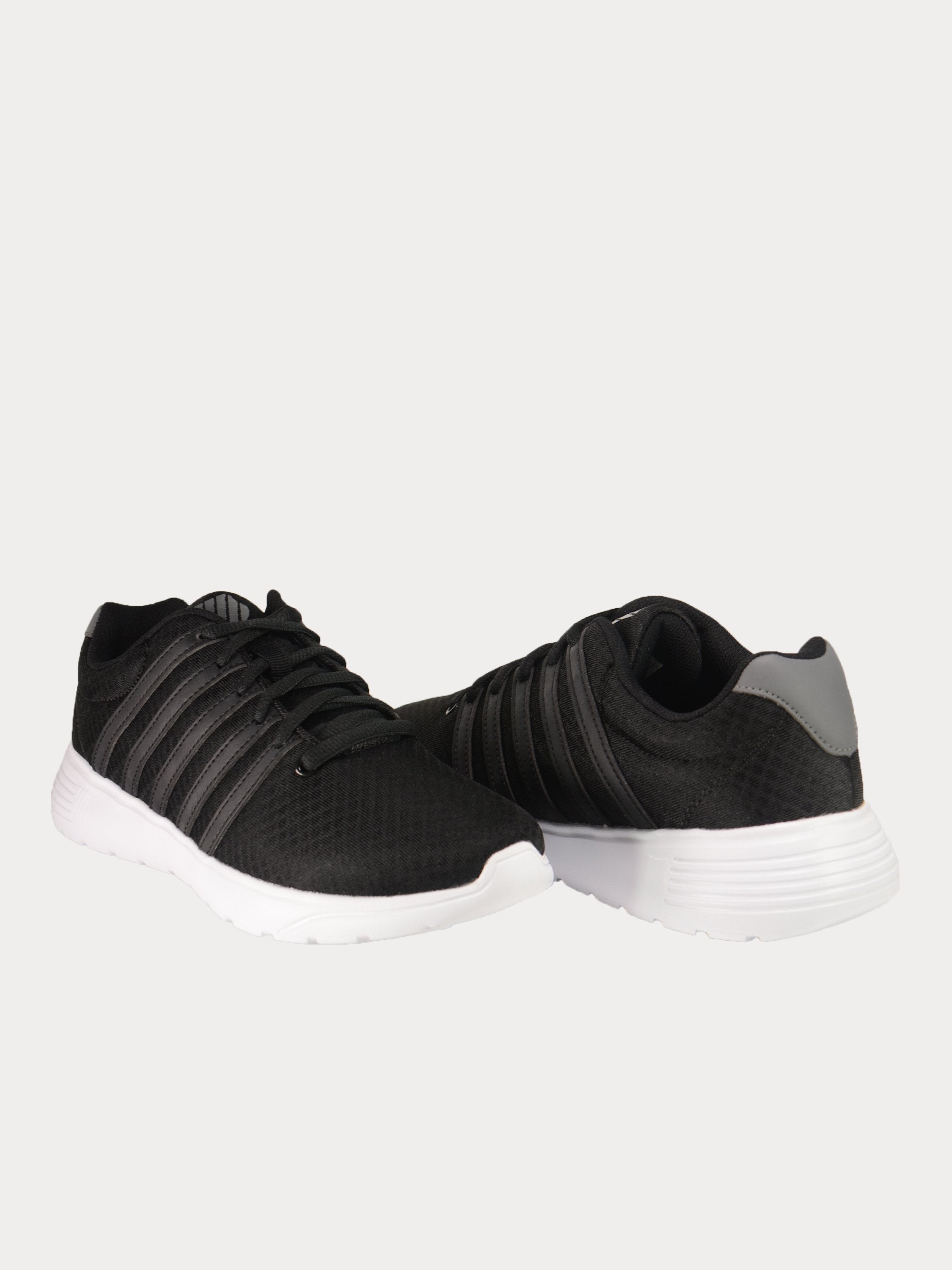 K-Swiss Men's Empel T Lace Up Leather Sneakers #color_Black