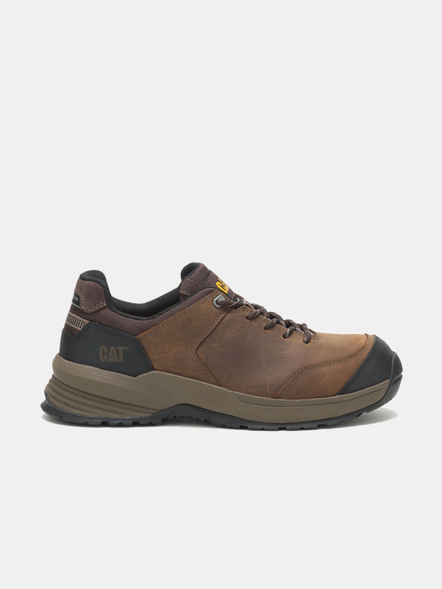 Caterpillar Men's Streamline 2.0 Leather Composite Toe Work Shoe #color_Brown