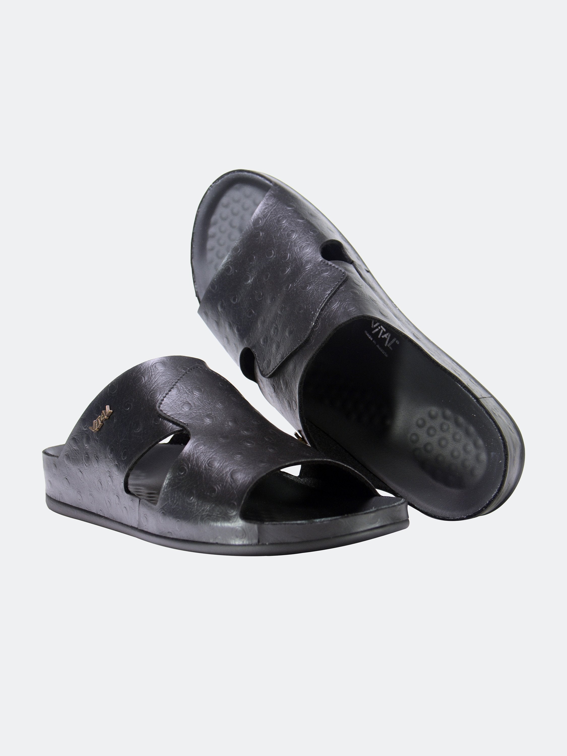 Vital Men's Slider Sandals #color_Black