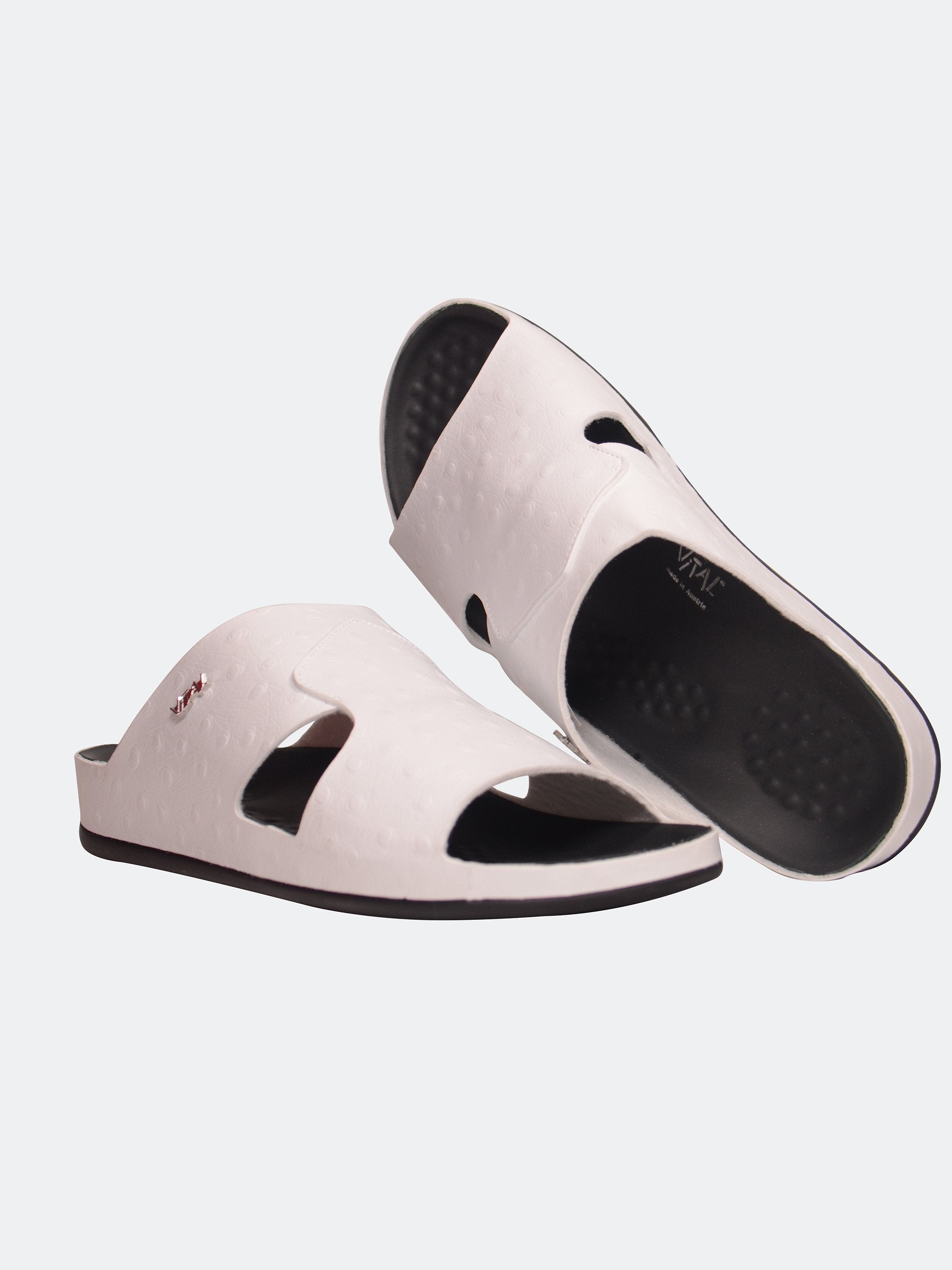 Vital Men's Slider Sandals #color_White