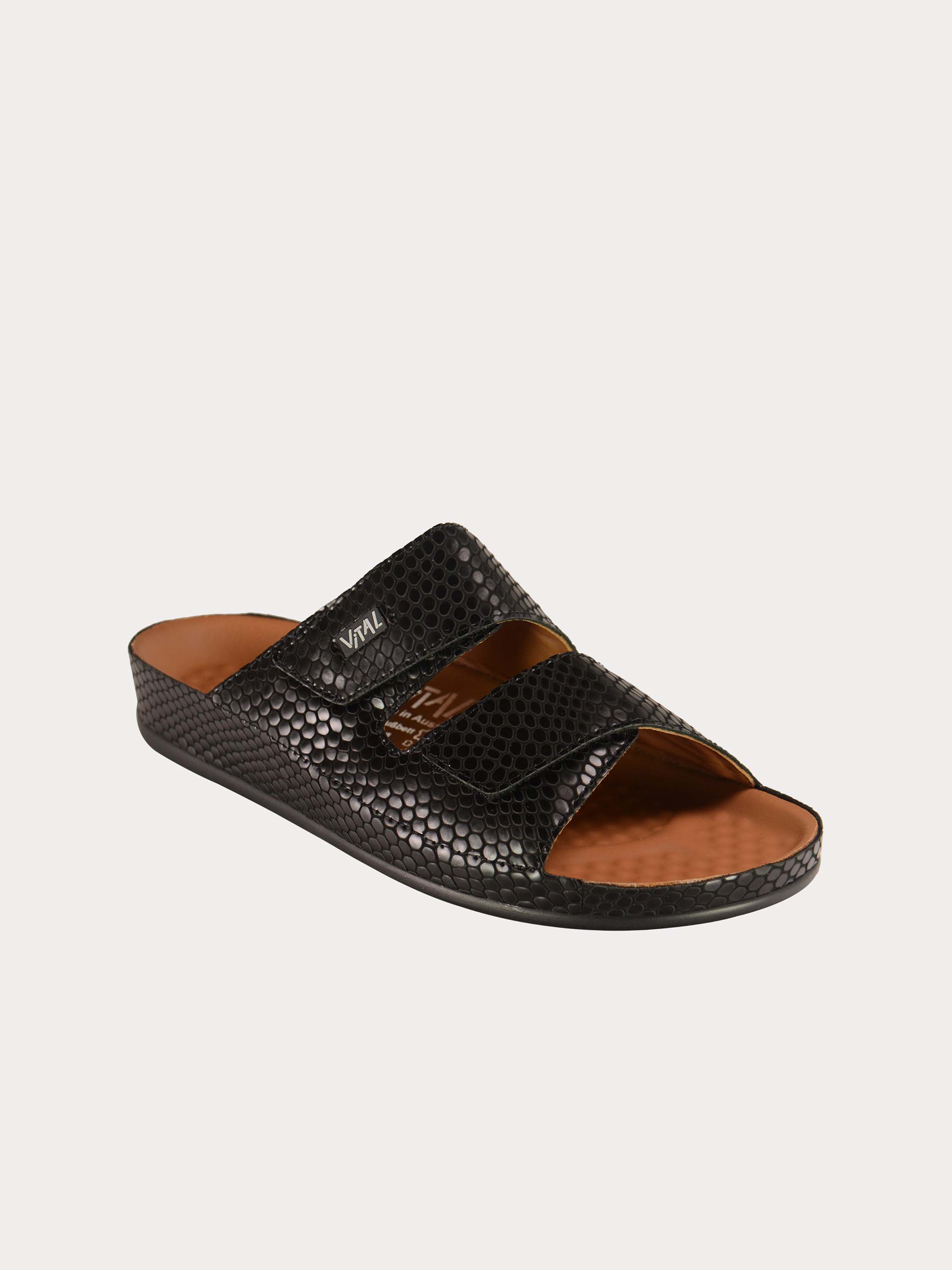 Vital Nailshead Detailed Sandals #color_Black