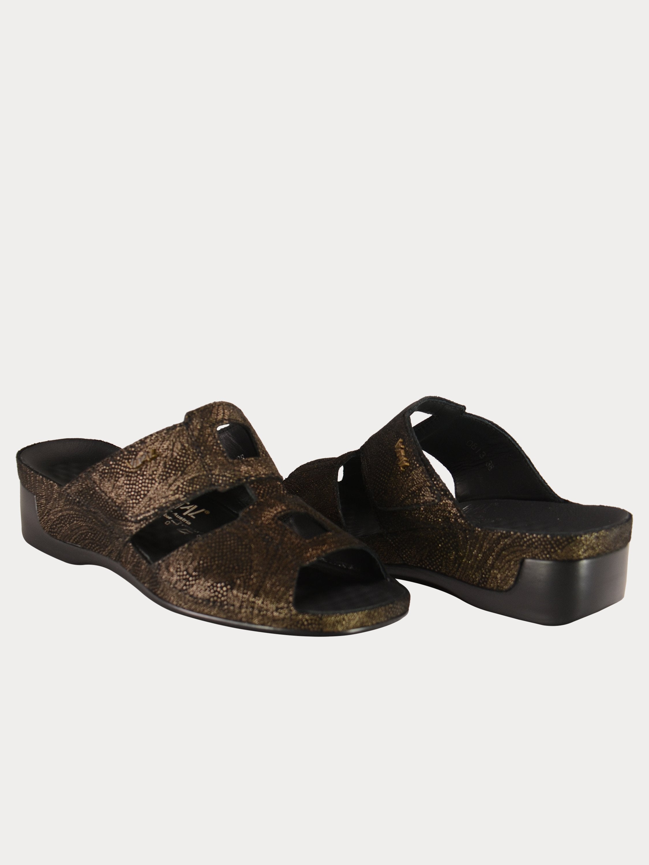 Vital Paisley Detailed Slider Sandals #color_Brown