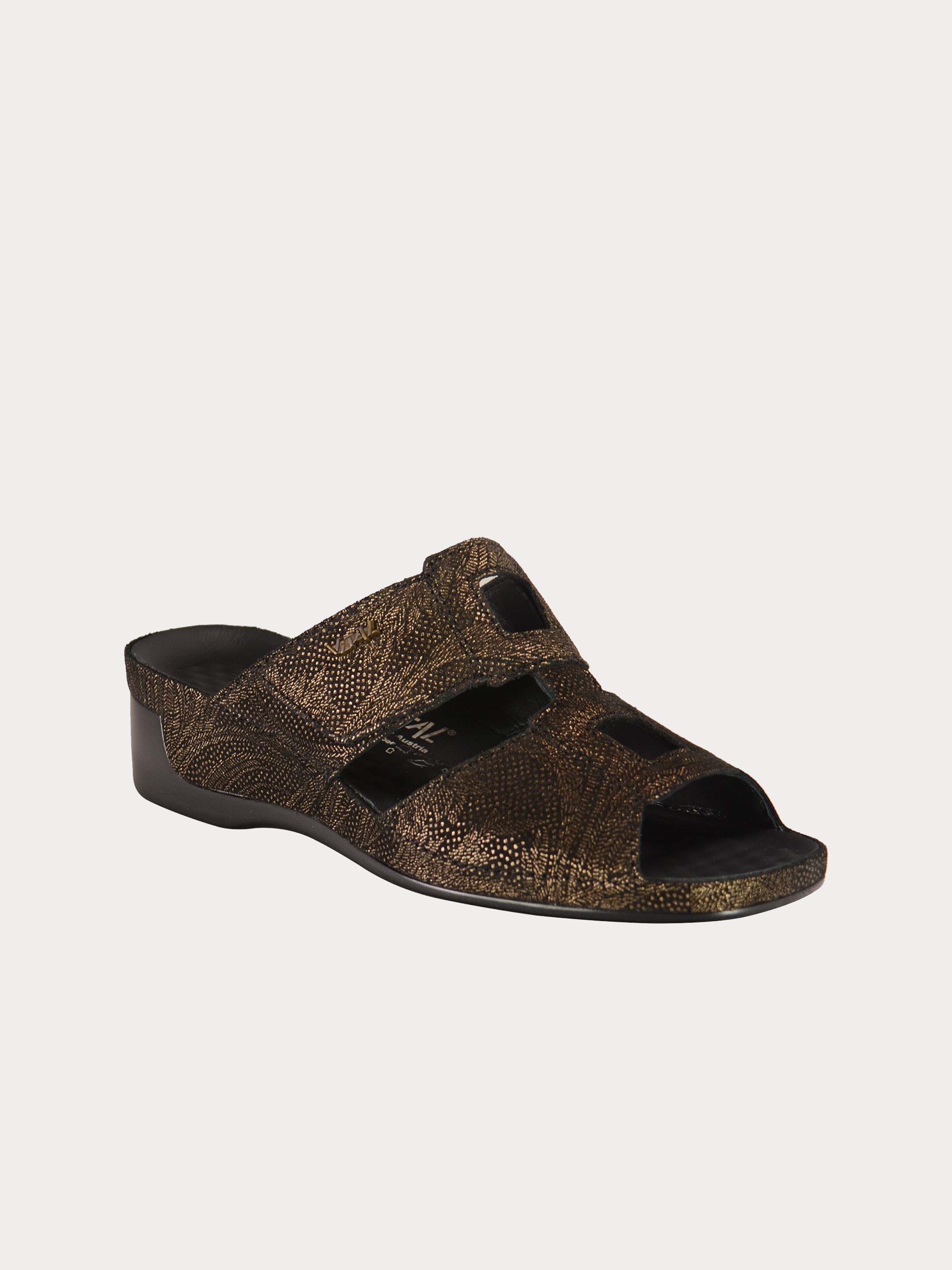 Vital Paisley Detailed Slider Sandals #color_Brown