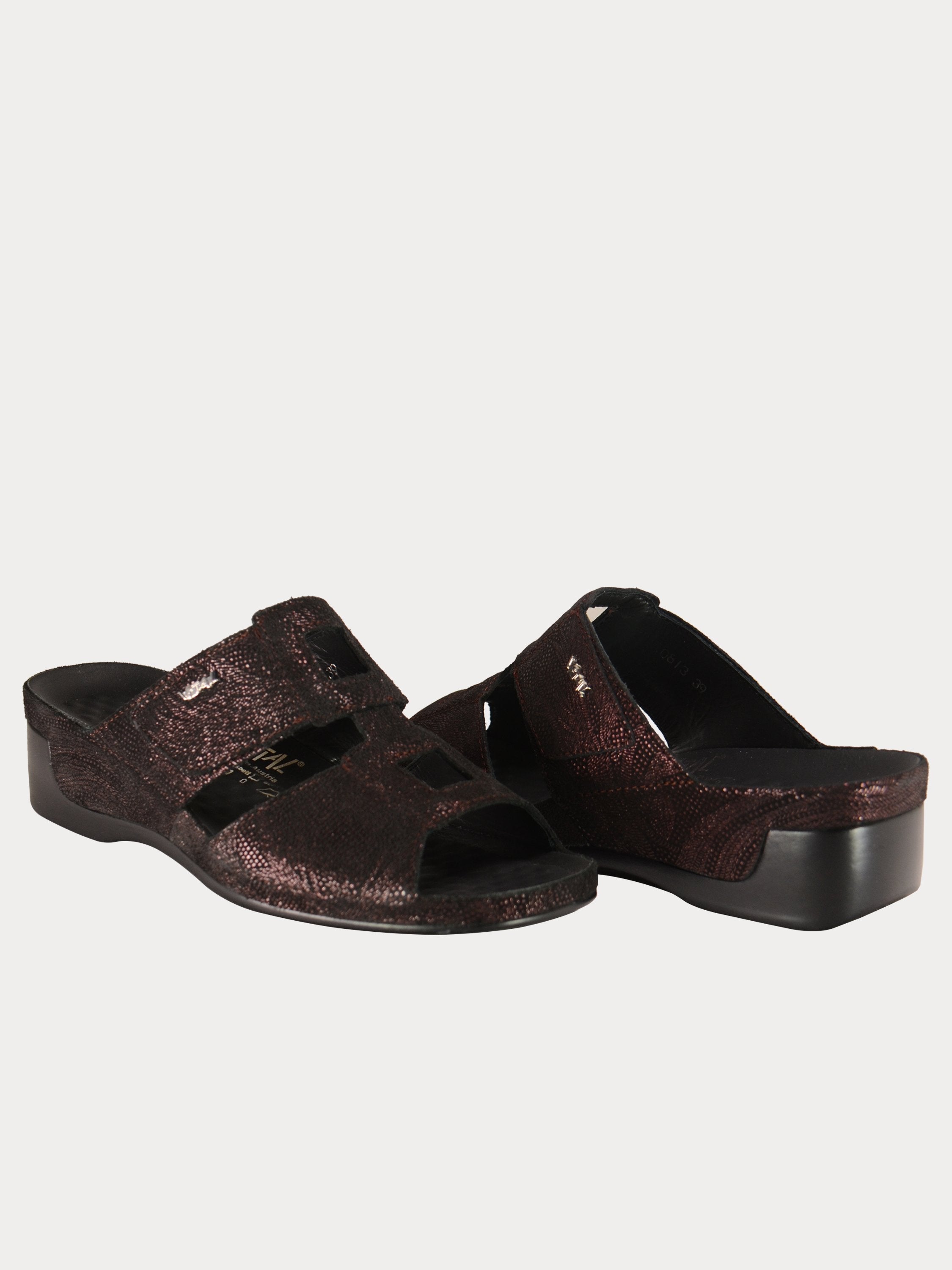 Vital Paisley Detailed Slider Sandals #color_Maroon