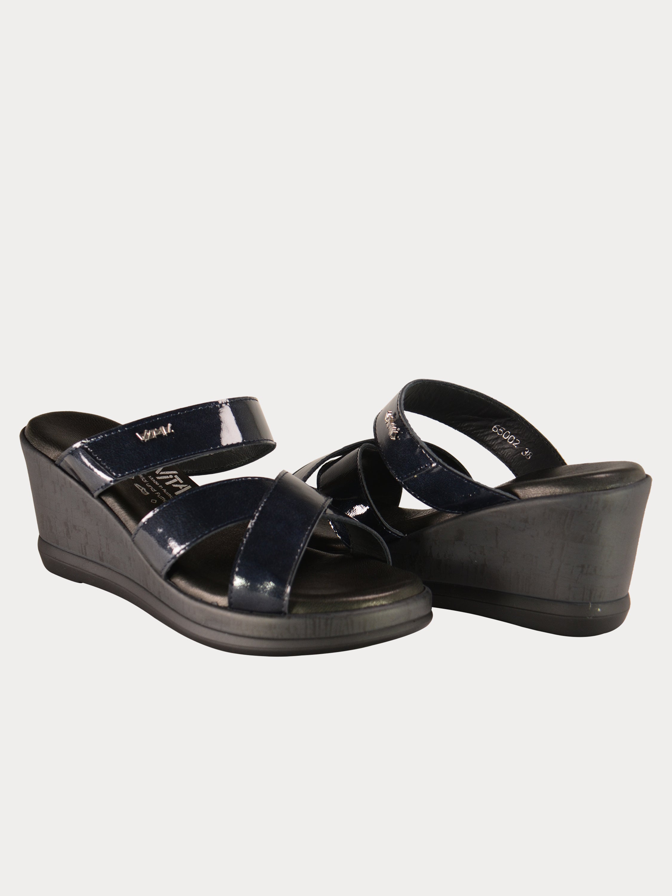 Vital Thin Strap Wedge Leather Sandals #color_Blue