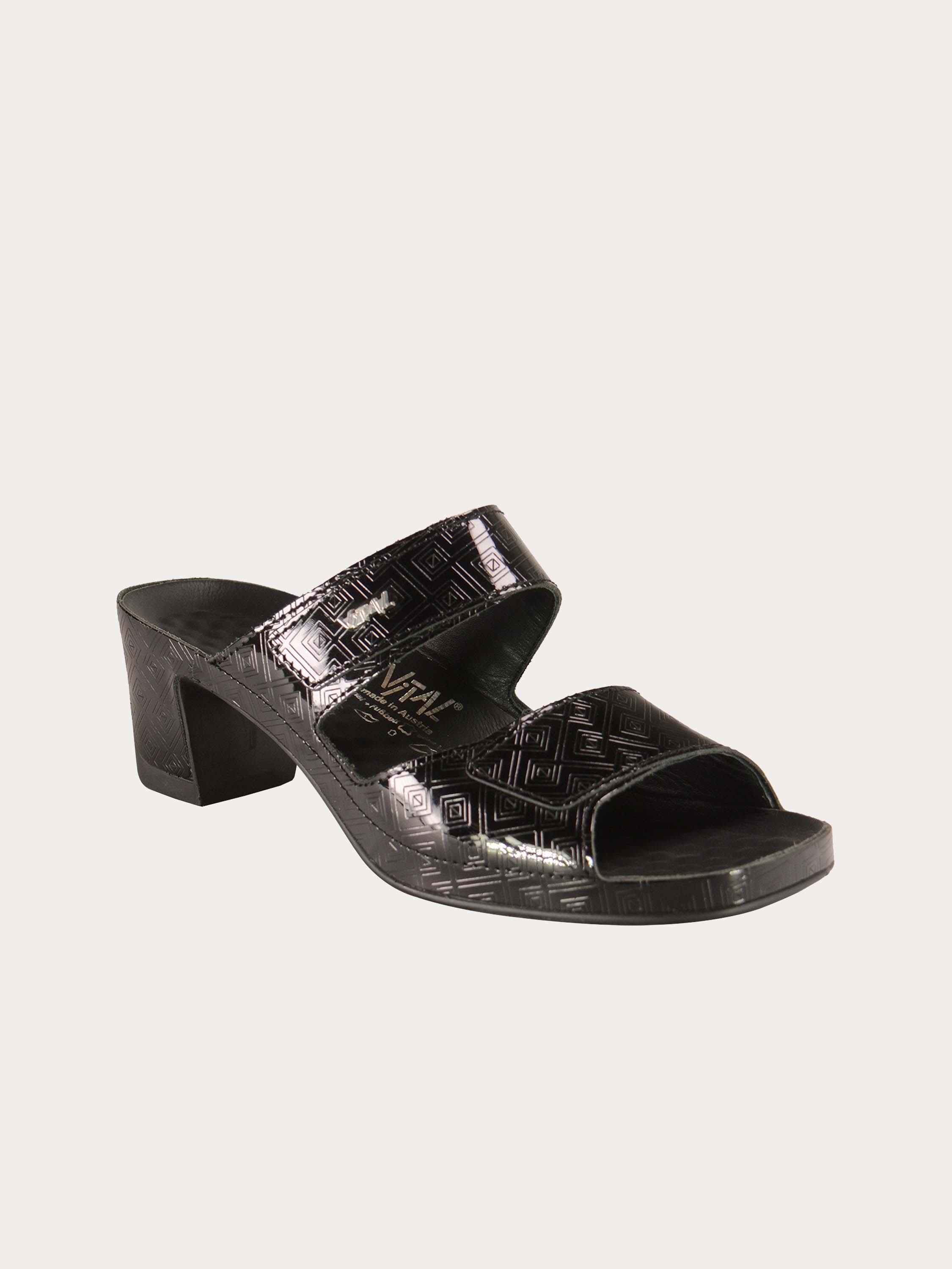 Vital Women's Heeled Sandals #color_Black