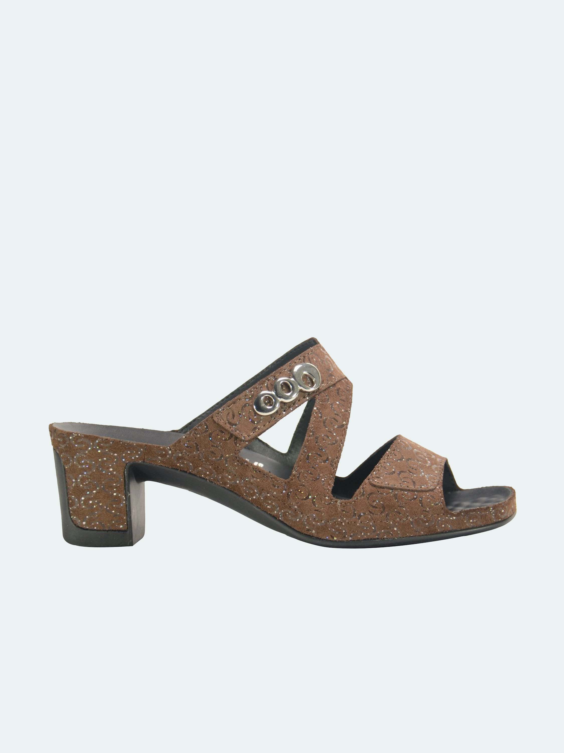 Vital Women's Heels Leather Sandals #color_Brown