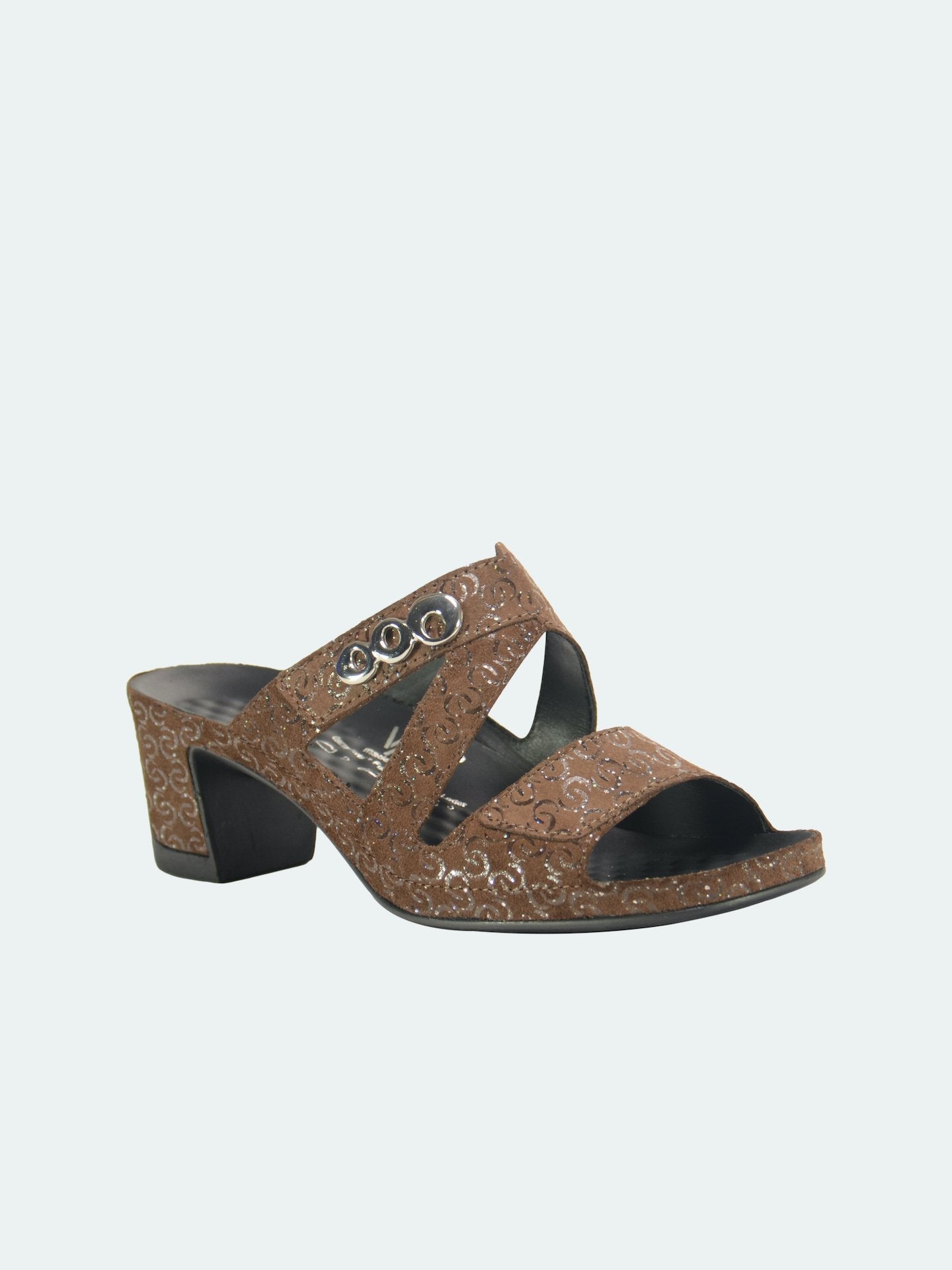 Vital Women's Heels Leather Sandals #color_Brown