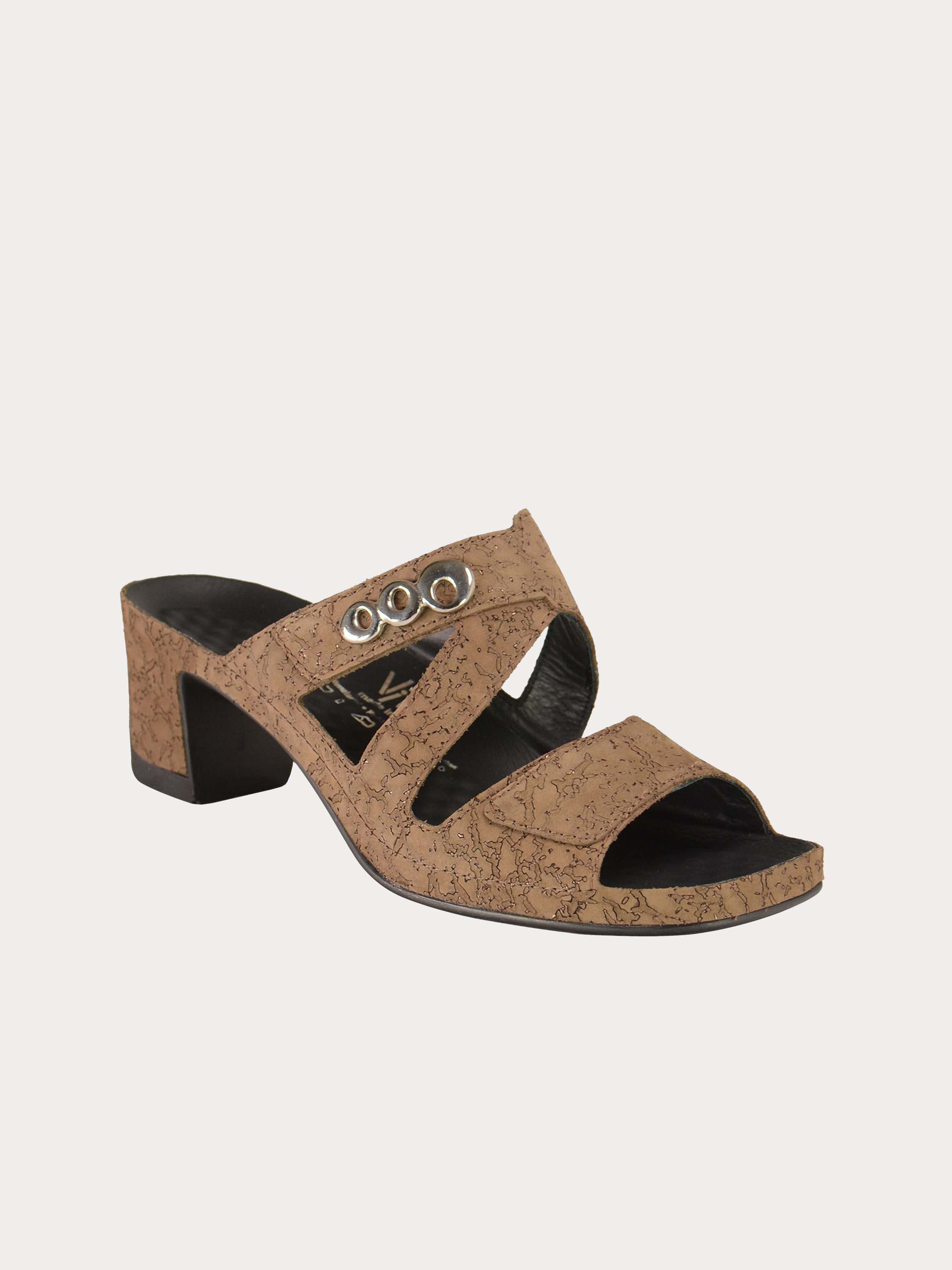 Vital Women's Suede Heeled Sandals #color_Brown