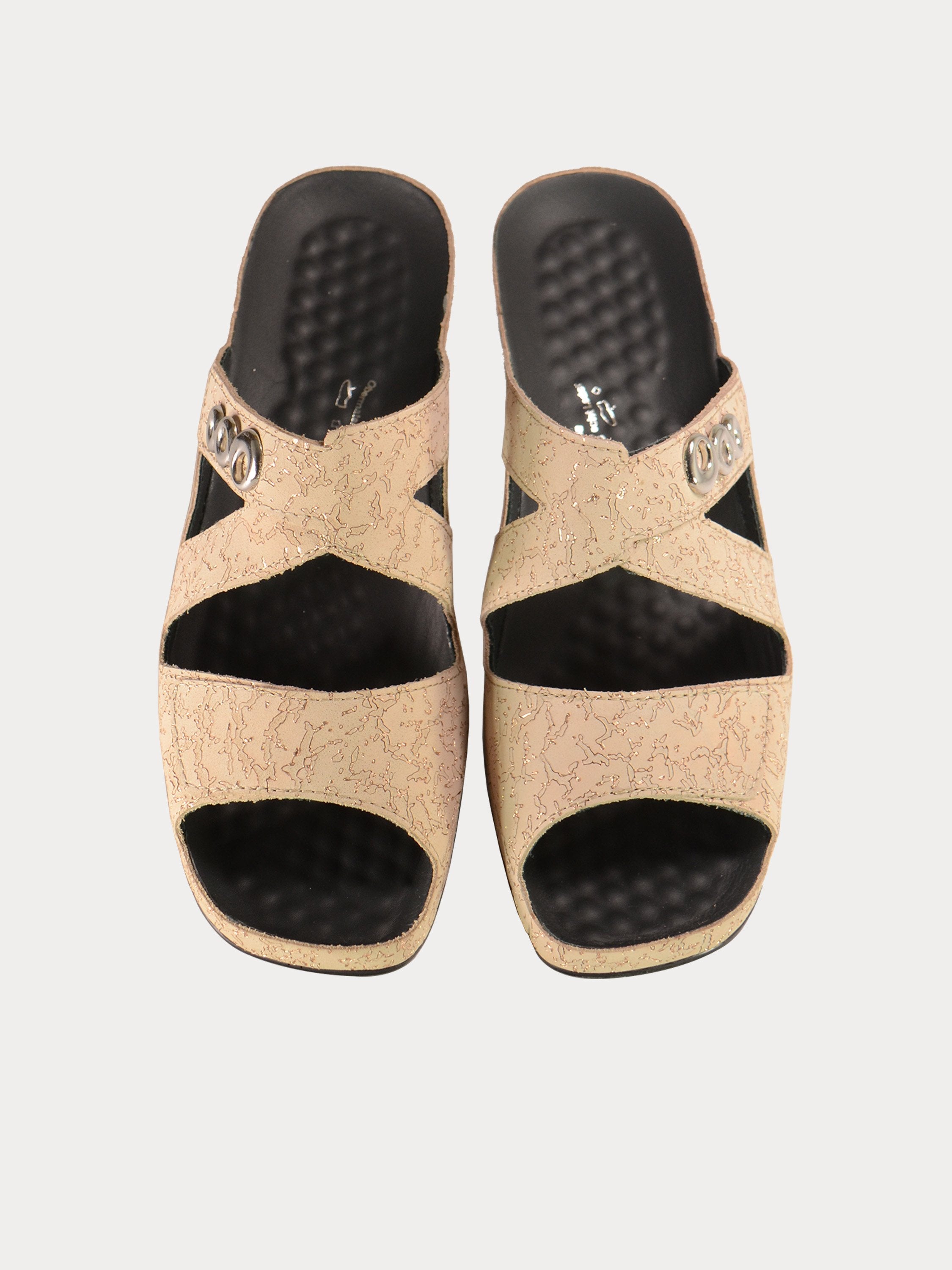 Vital Women's Suede Heeled Sandals #color_Gold