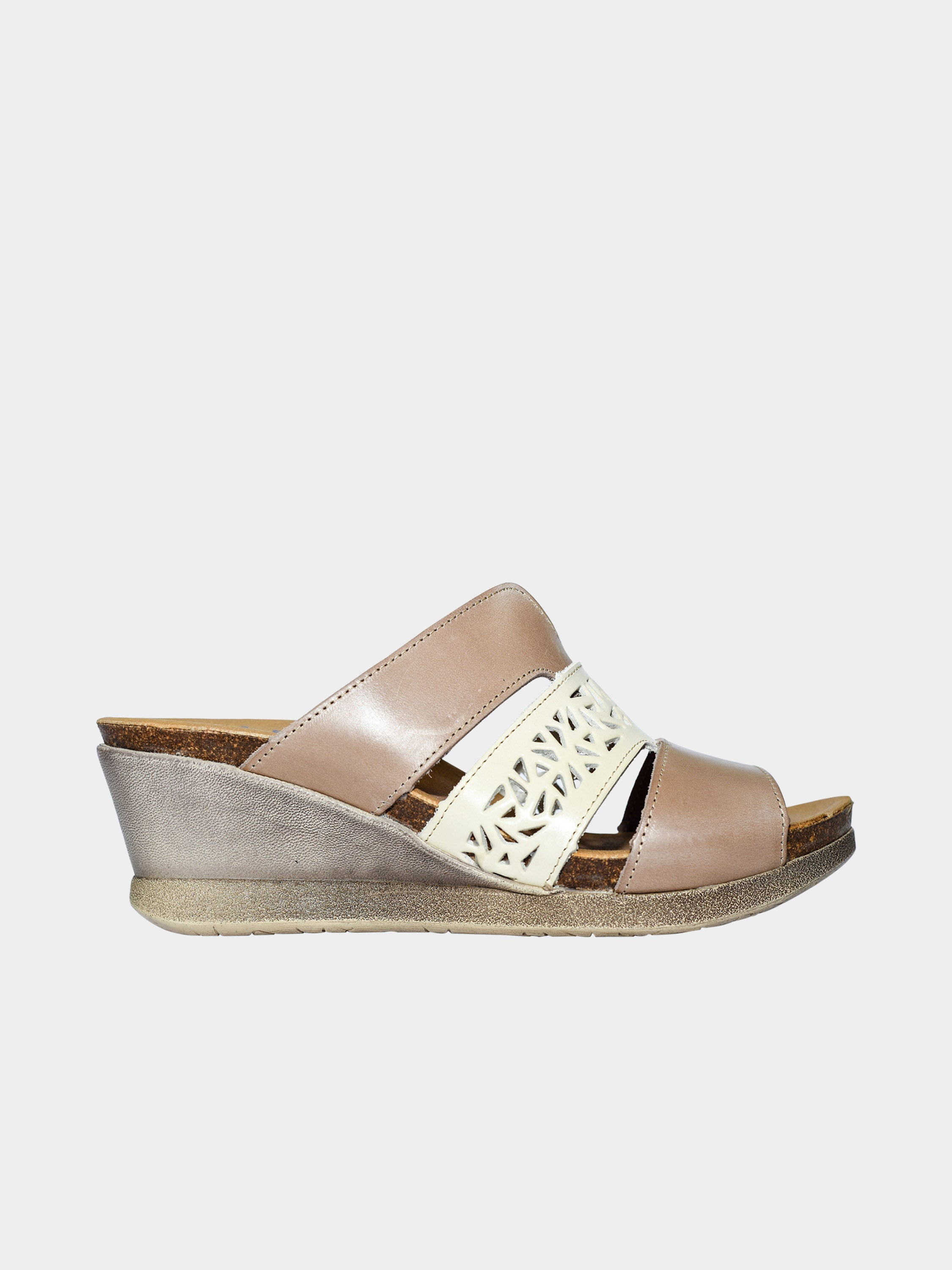 Wanda Panda Women's Magnolia Slip On Sandals #color_Beige