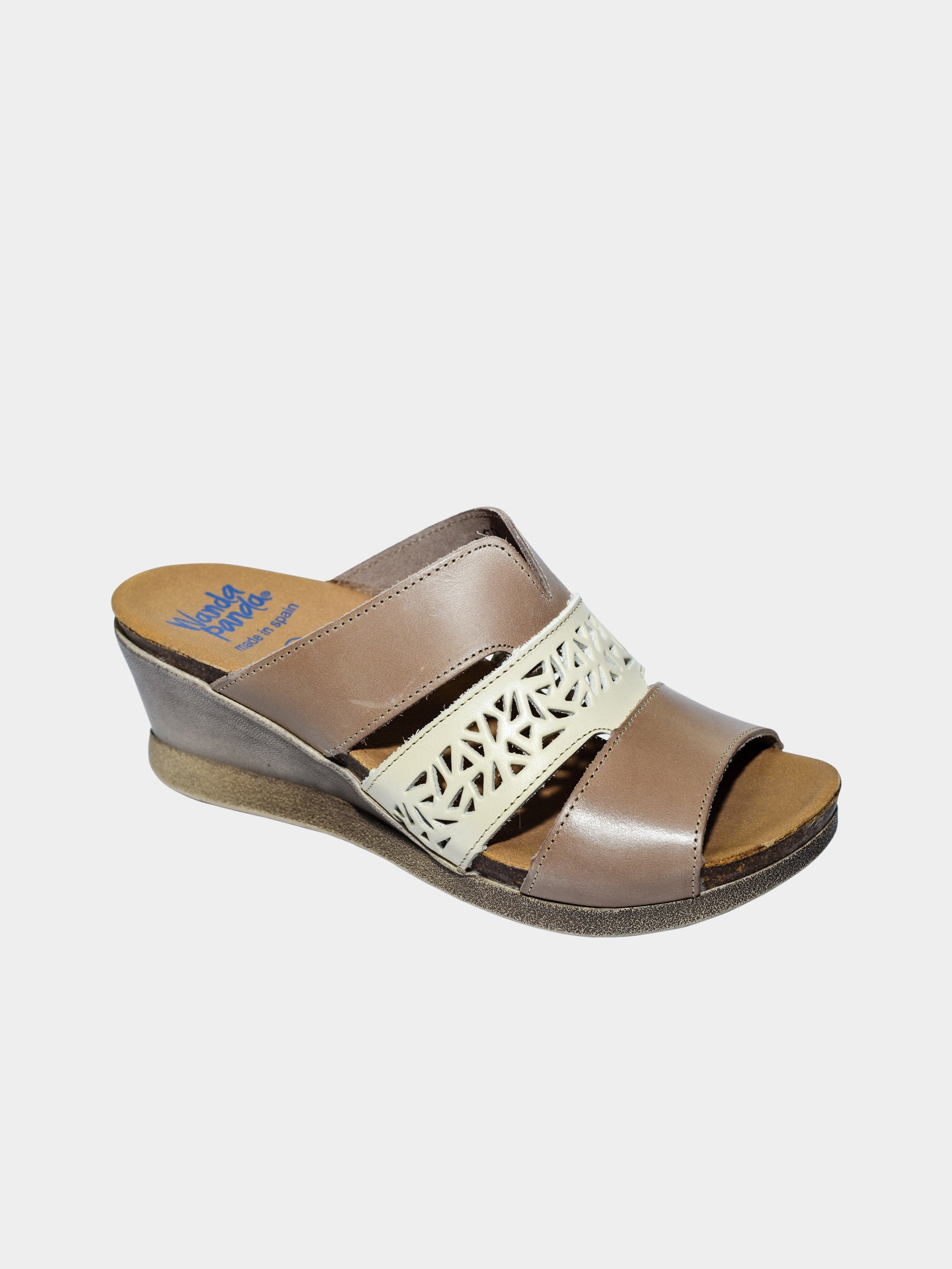 Wanda Panda Women's Magnolia Slip On Sandals #color_Beige