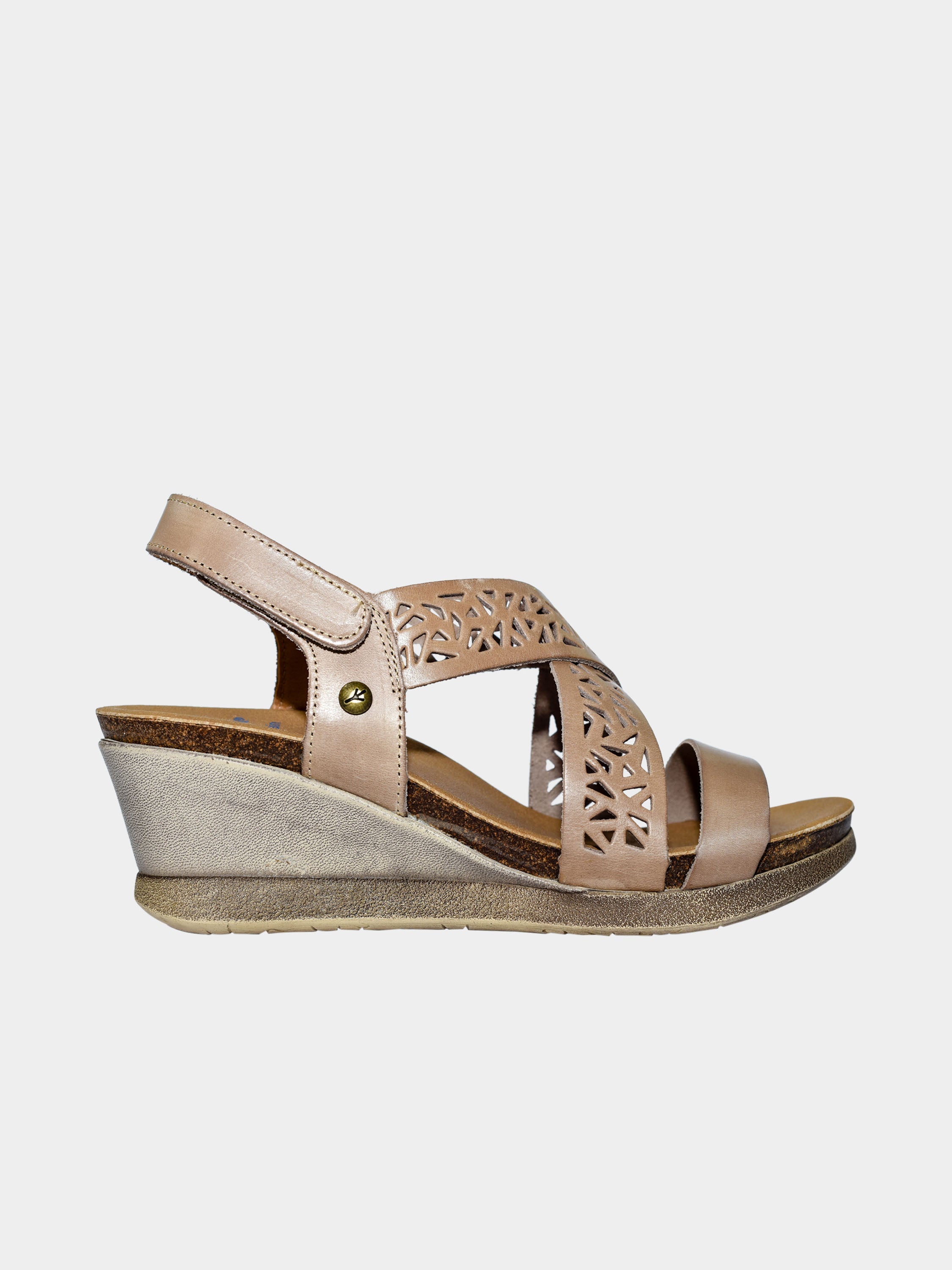 Wanda Panda Women's Manuela Back Strap Sandals #color_Beige
