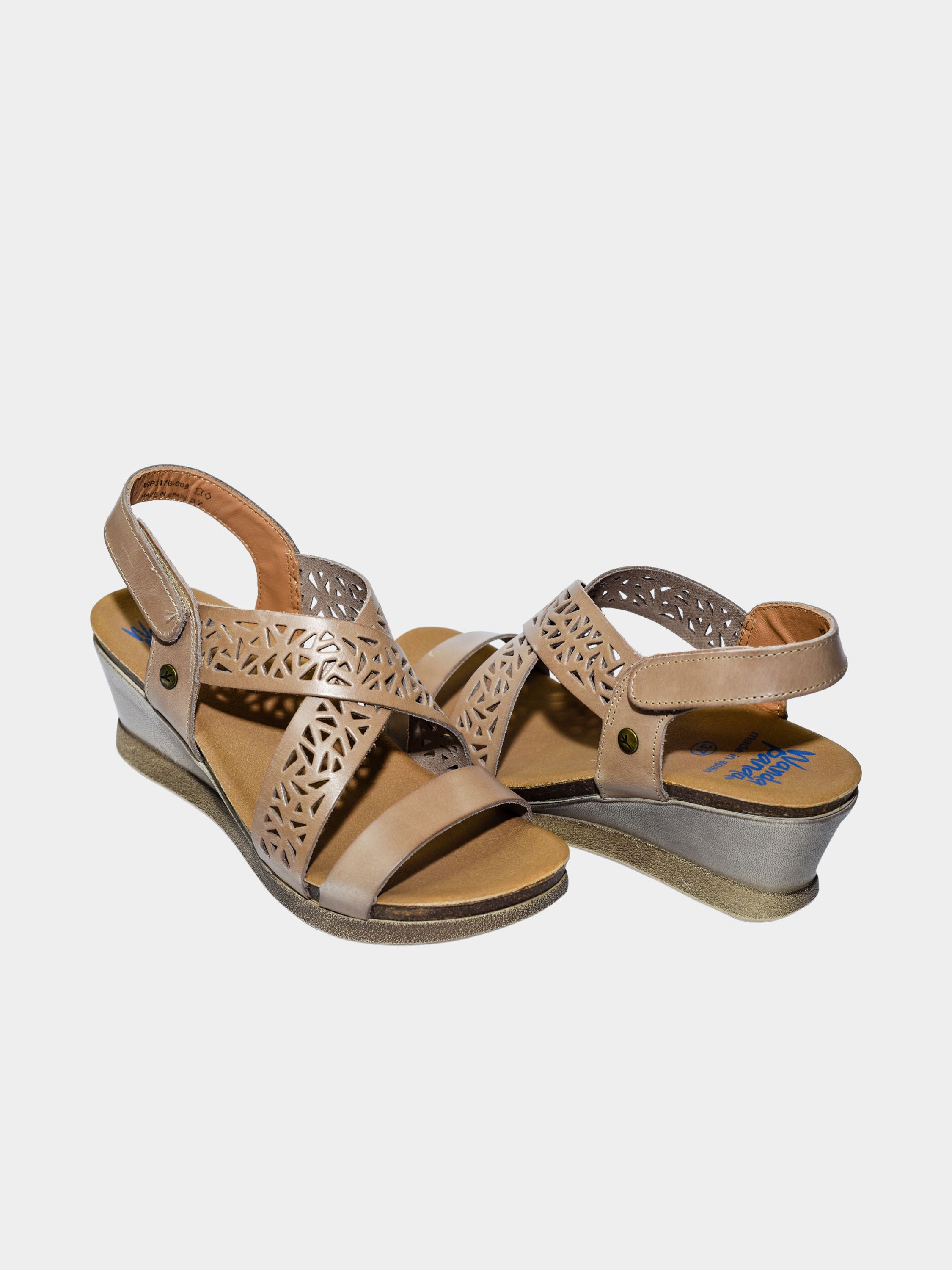 Wanda Panda Women's Manuela Back Strap Sandals #color_Beige