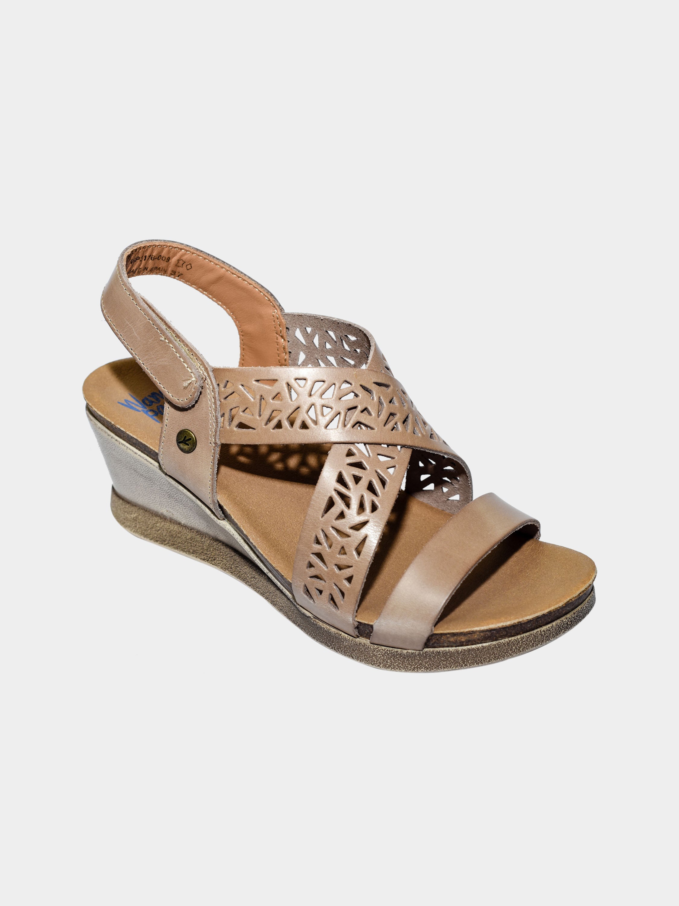 Wanda Panda Women's Manuela Back Strap Sandals #color_Beige