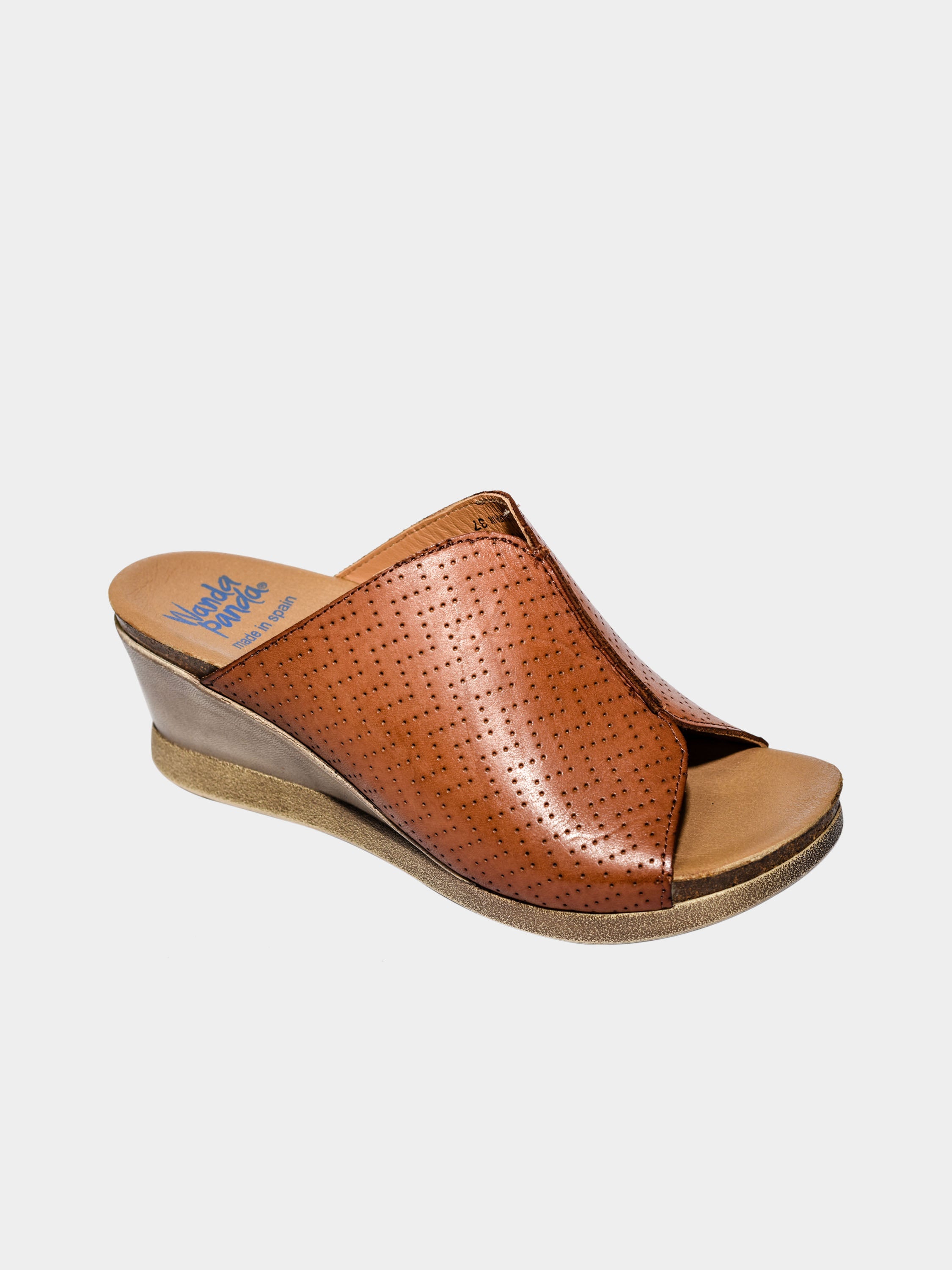Wanda Panda Women's Megan Wedge Sandals #color_Brown