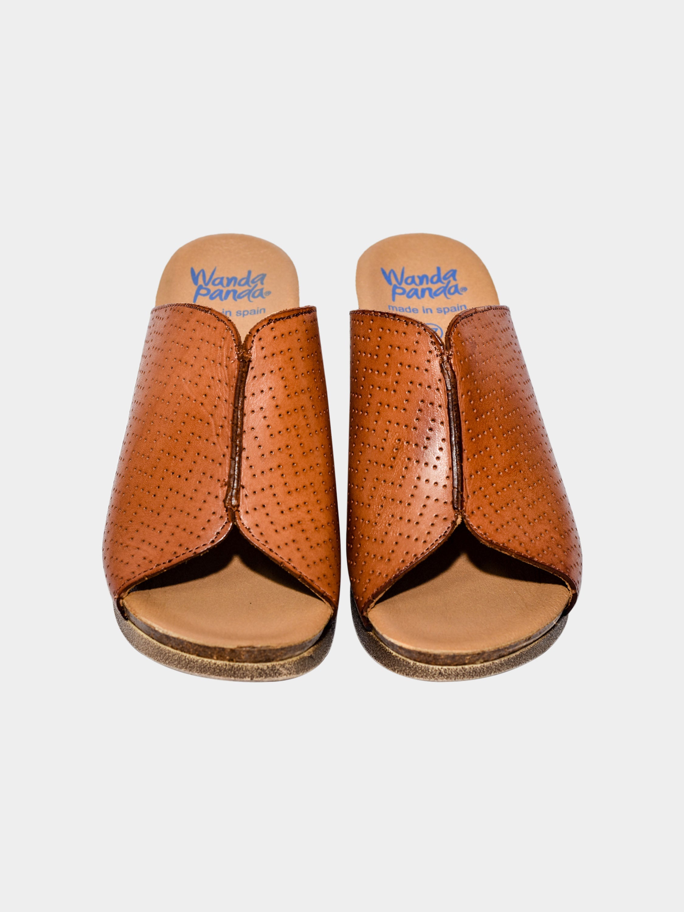 Wanda Panda Women's Megan Wedge Sandals #color_Brown