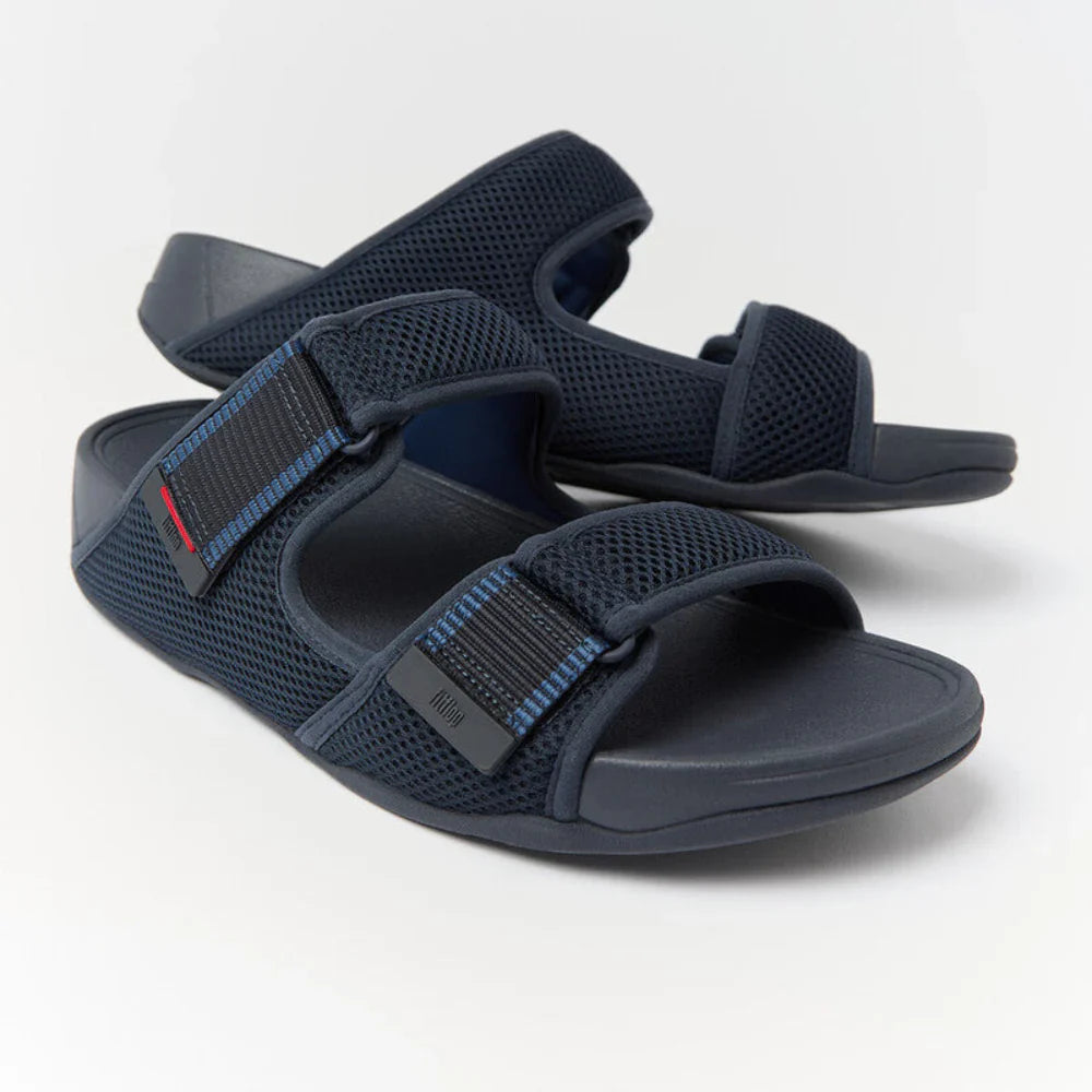 Fitflop Gogh Moc Adjustable Water-Resistant Mesh sliders #color_Navy