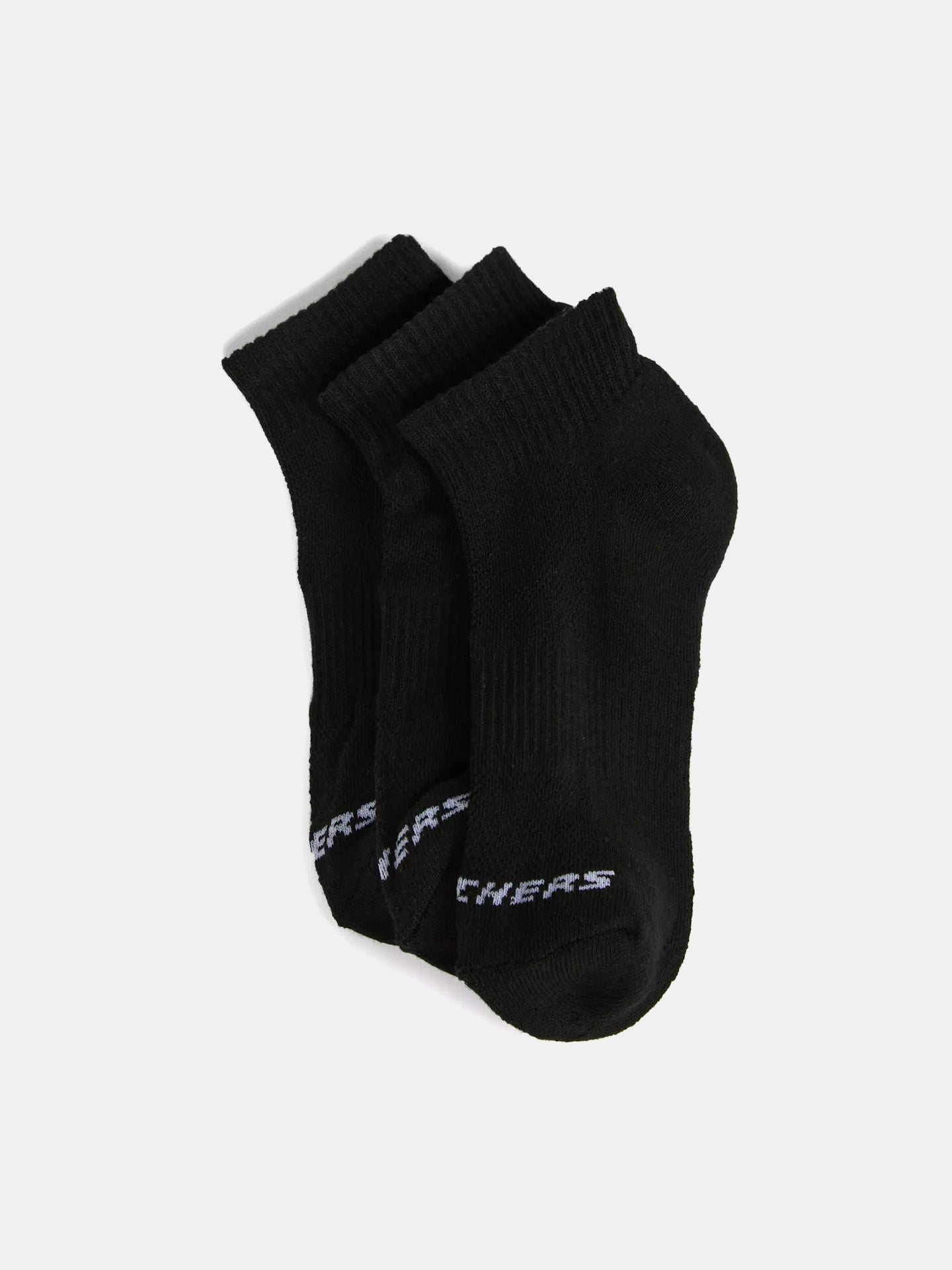 Skechers Women's 1/2 Terry Crew Socks #color_Black