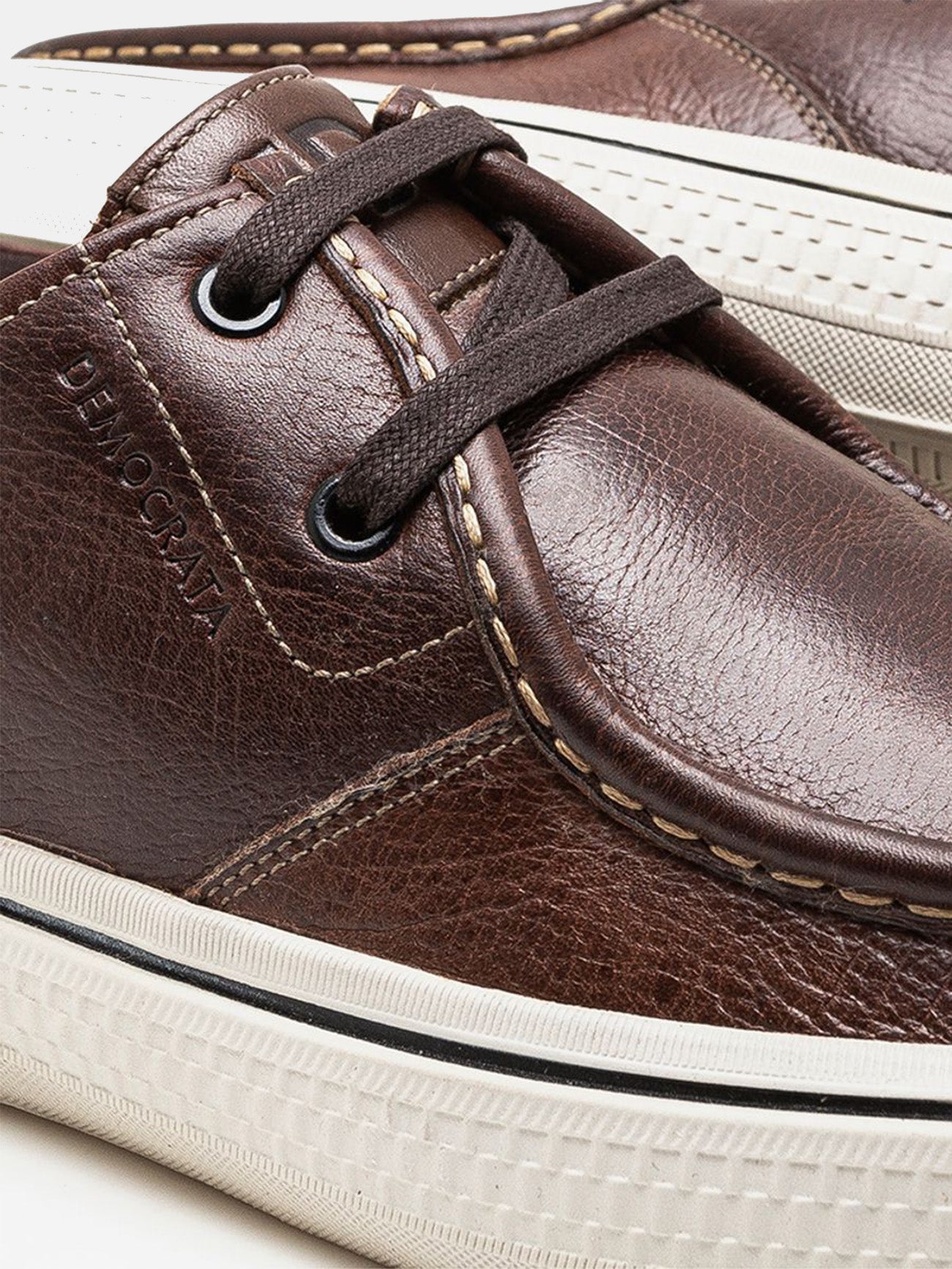 Democrata Men's Fender Denim Leather Sneakers