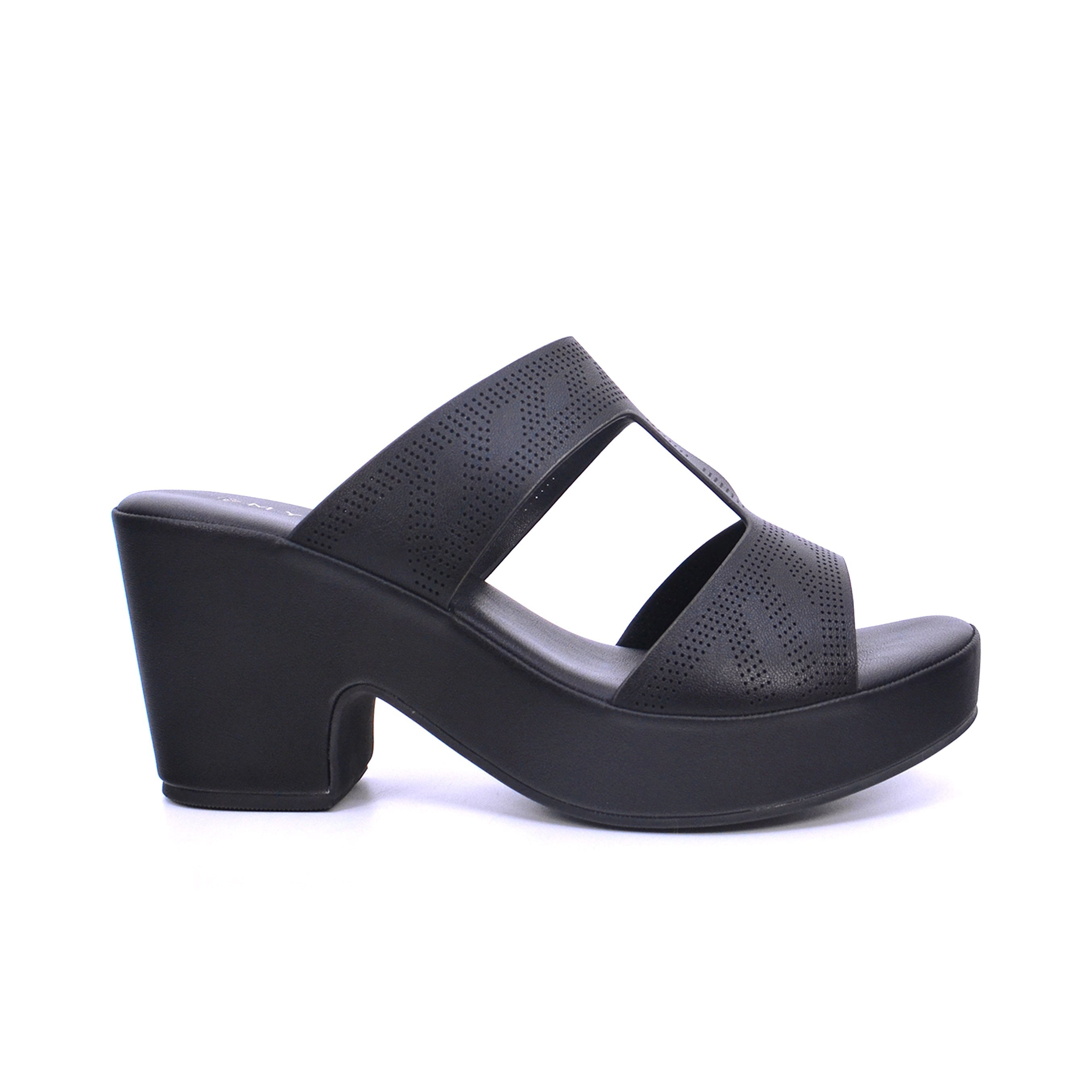 Mynaal 414Rj859 Women's Platform Sandal #color_Black