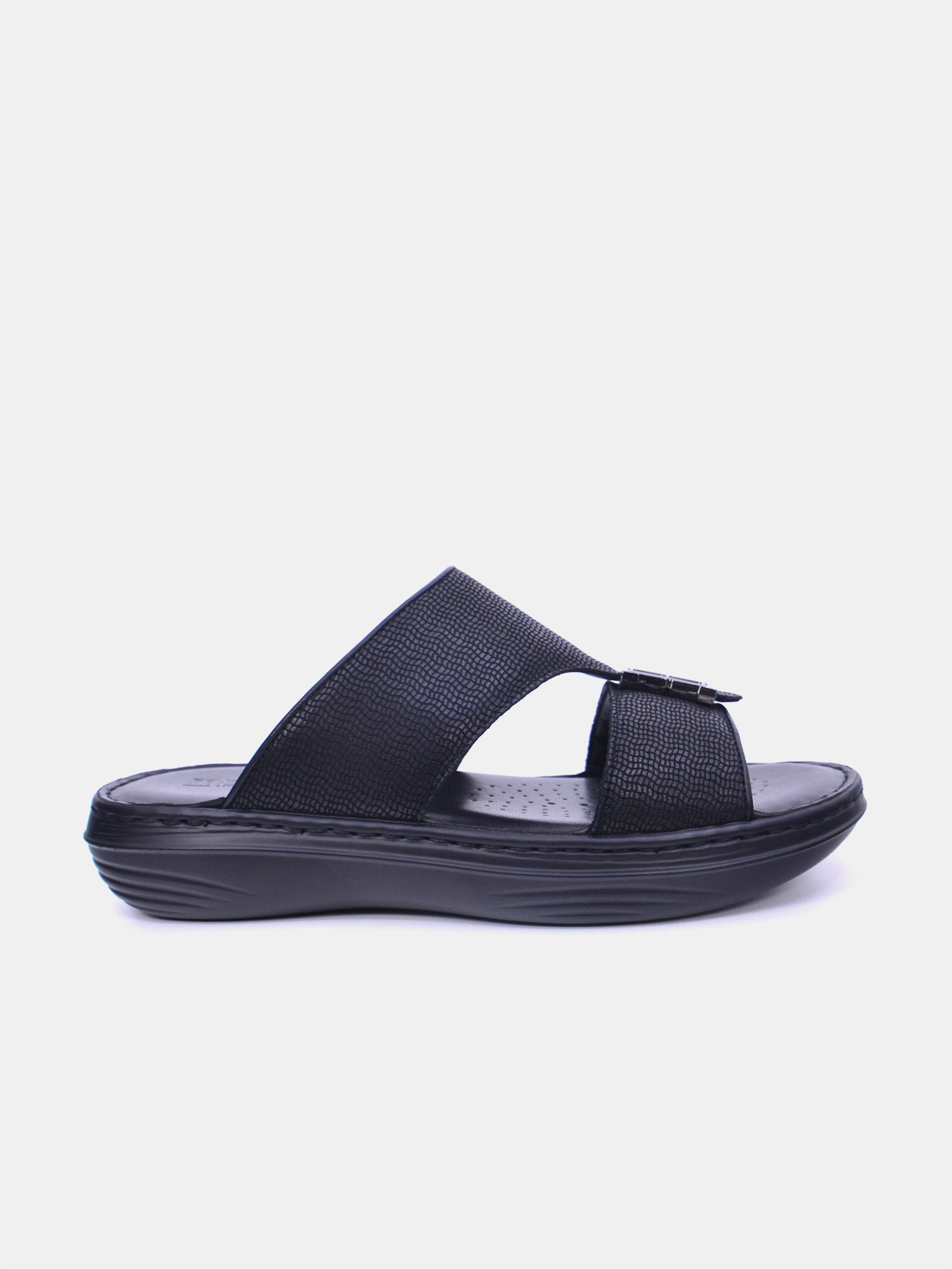 Barjeel Uno 21410-63 Men Arabic Sandals #color_Black