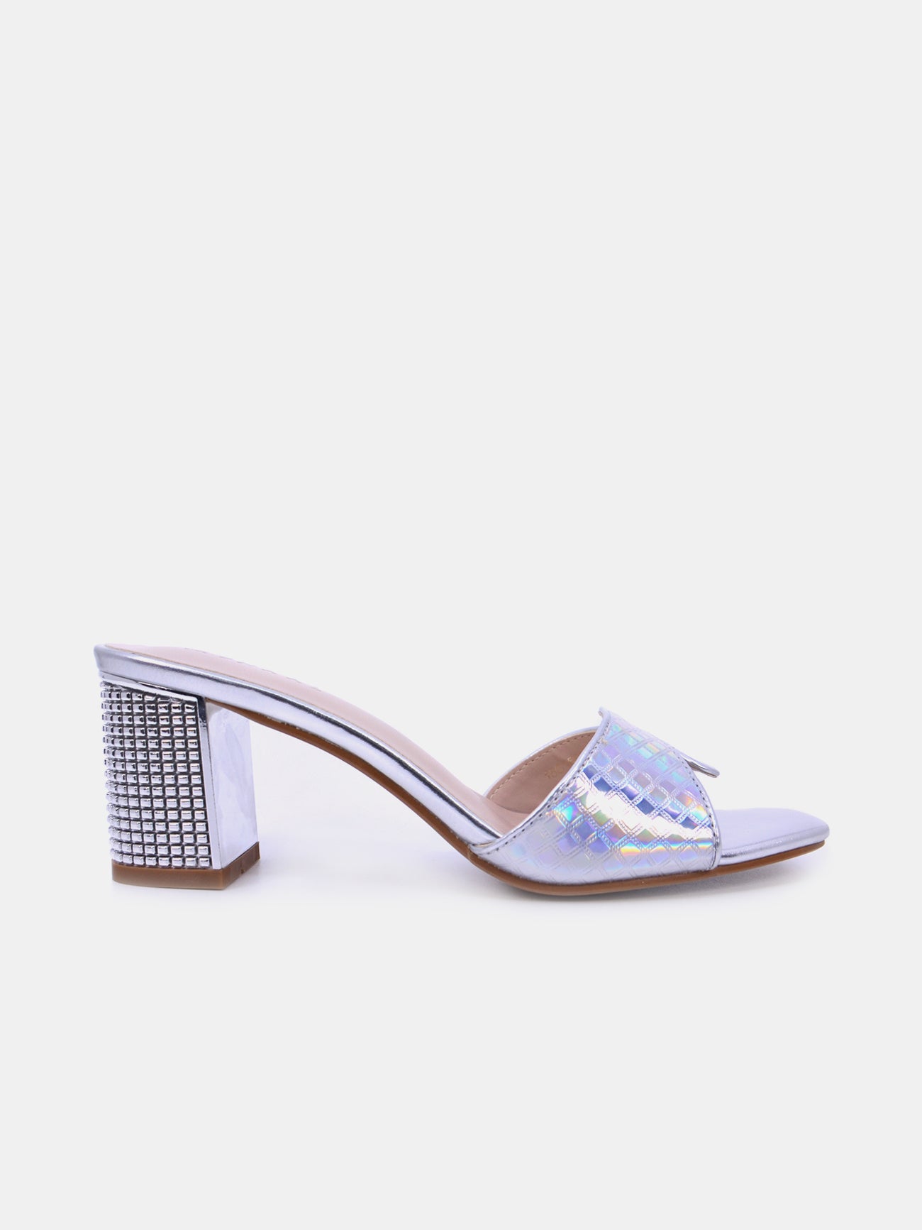 Mynaal Celest Women's Block Heel Sandals #color_Silver