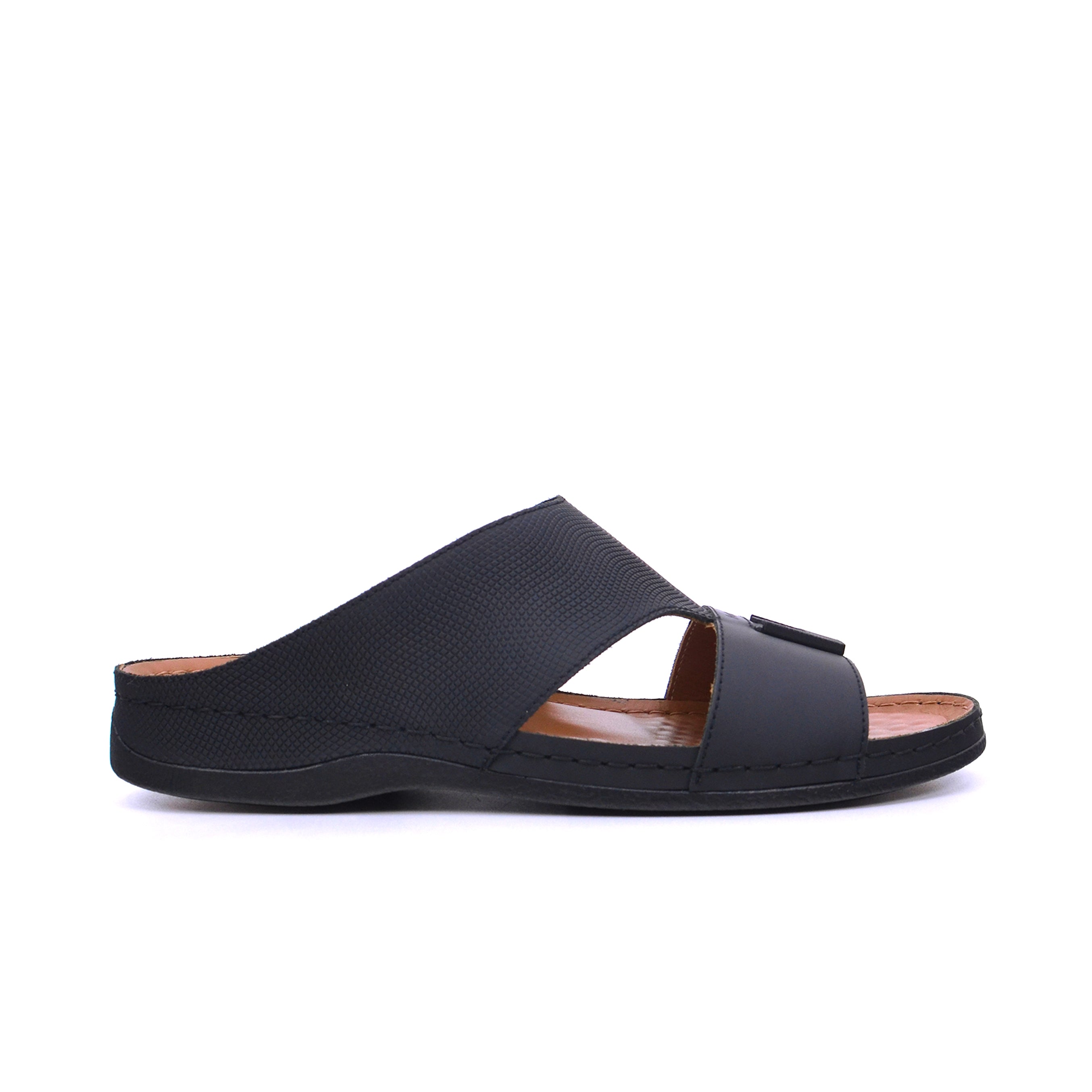 Flamingo P1-140 Men Arabic Sandals #color_Black