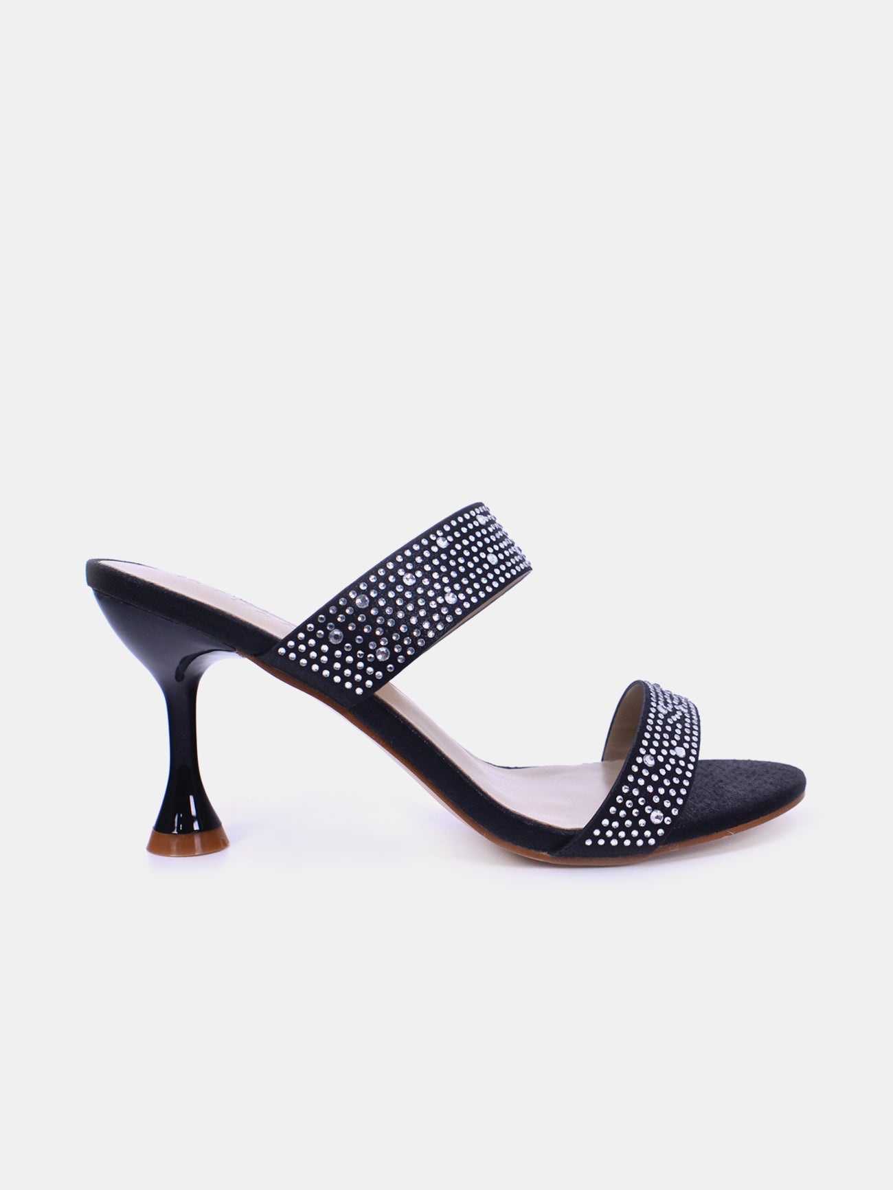 Mynaal Lylith Women's Kitten Heel Sandals #color_Black