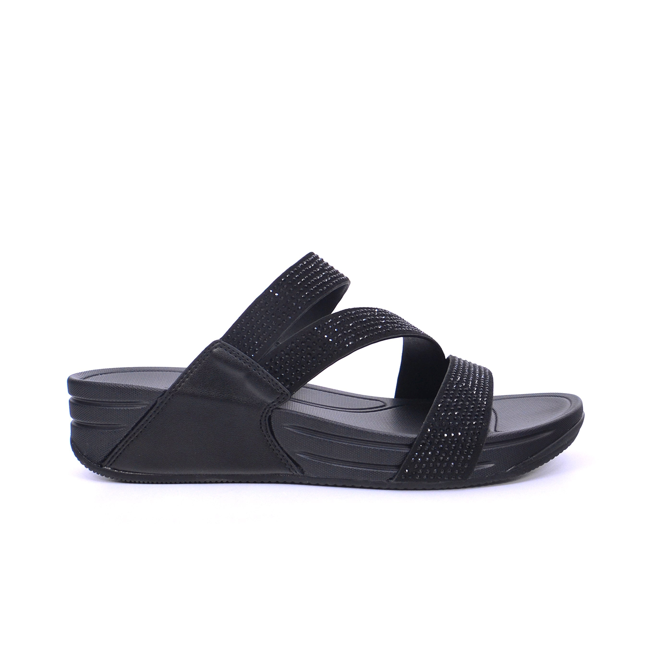 Mynaal 414Rj67B Women's Flat Sandal #color_Black