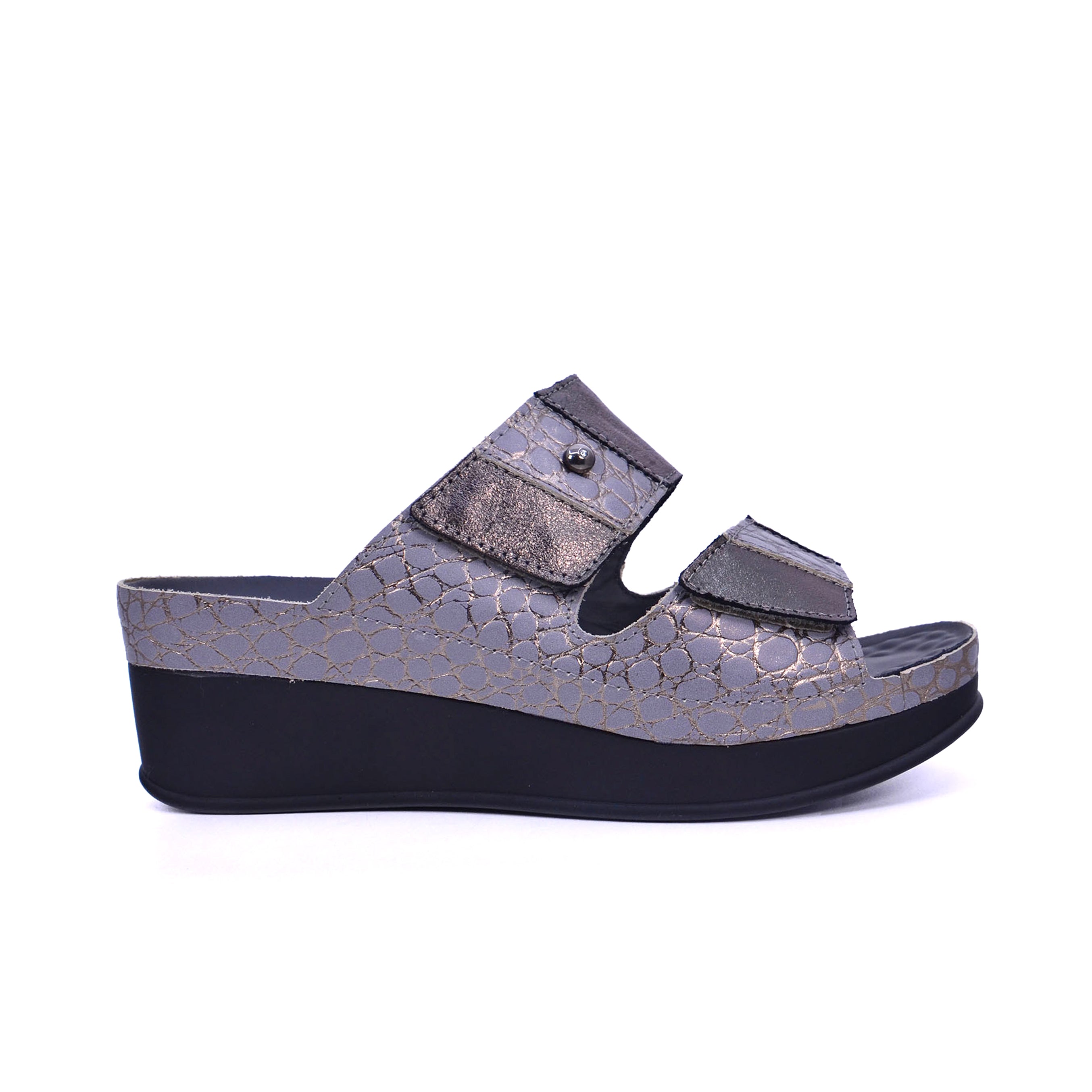 Vital Lara - Reptil/Metallic 16003S-49280-7192 Women's Sandals #color_Gray