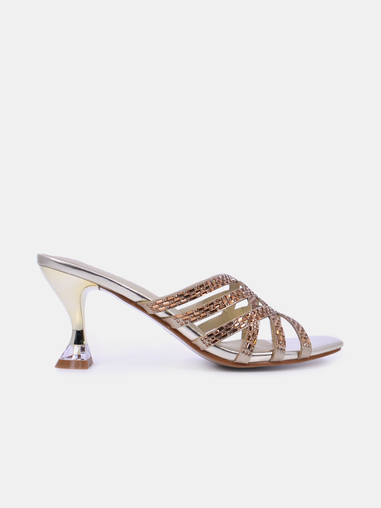 Mynaal Lumea Women's Spool Heel Sandals #color_Gold