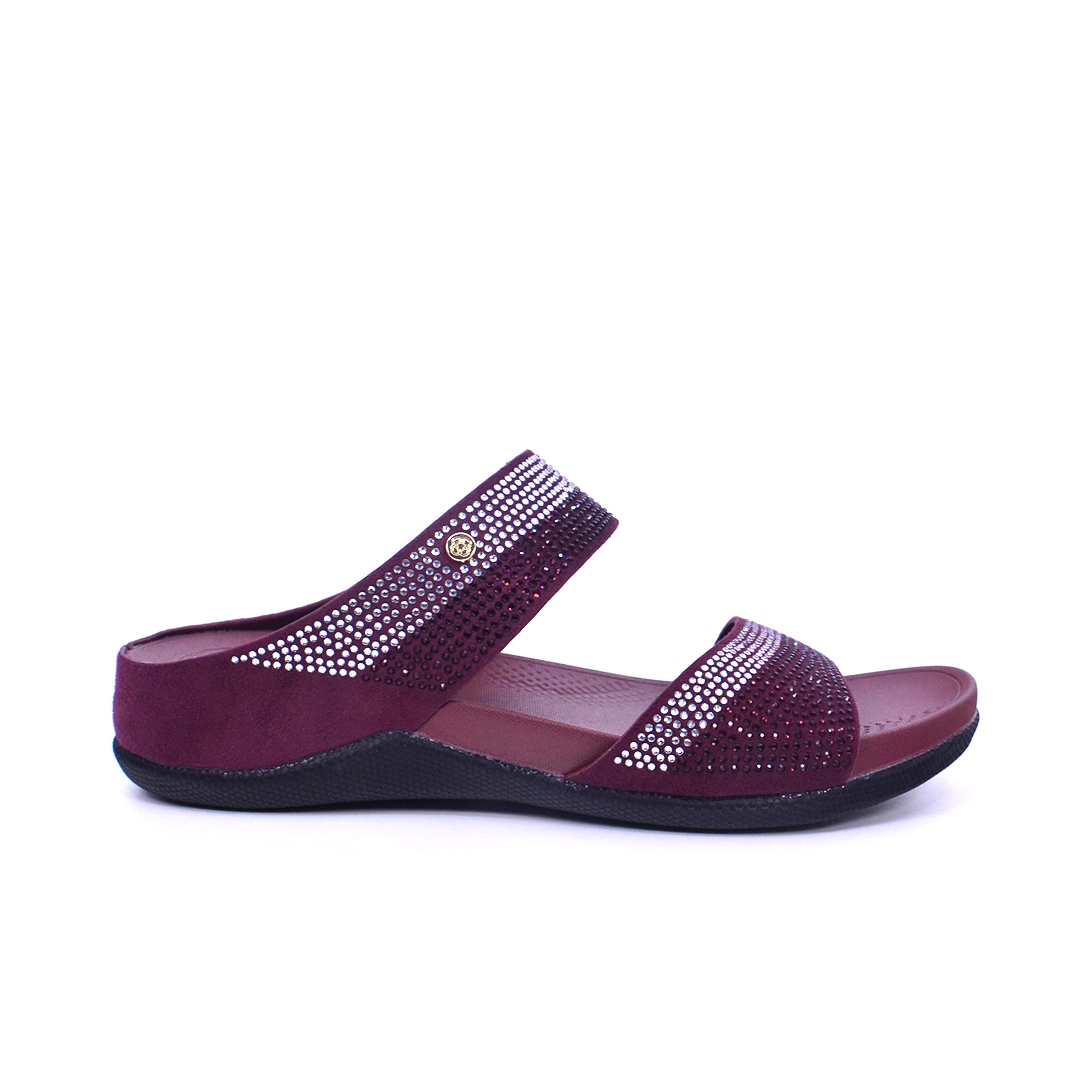 Mynaal 414Rj60J Women's Wedge Sandal #color_Maroon
