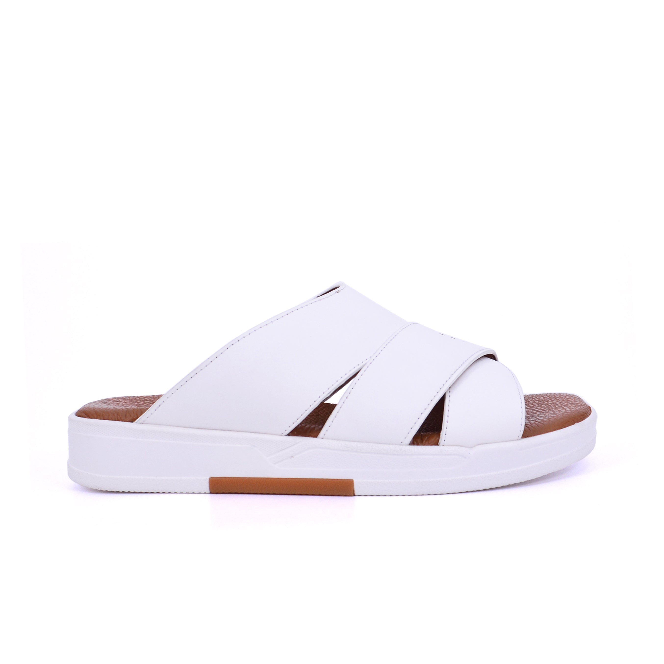 Barjeel Uno MSA125 Men Arabic Sandals #color_White