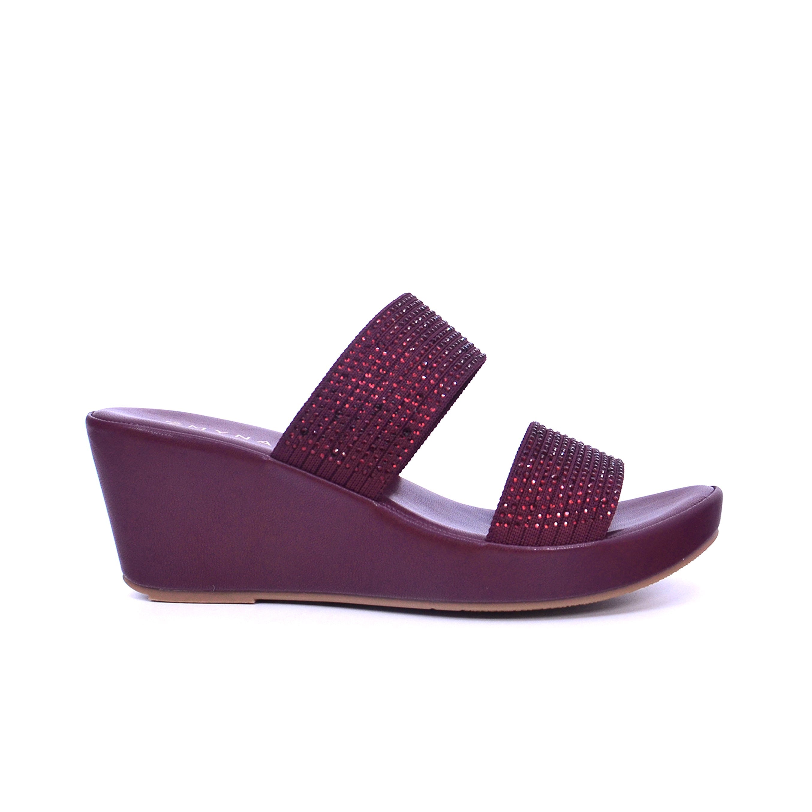 Mynaal 414Rc012 Women's Wedge Sandal #color_Maroon
