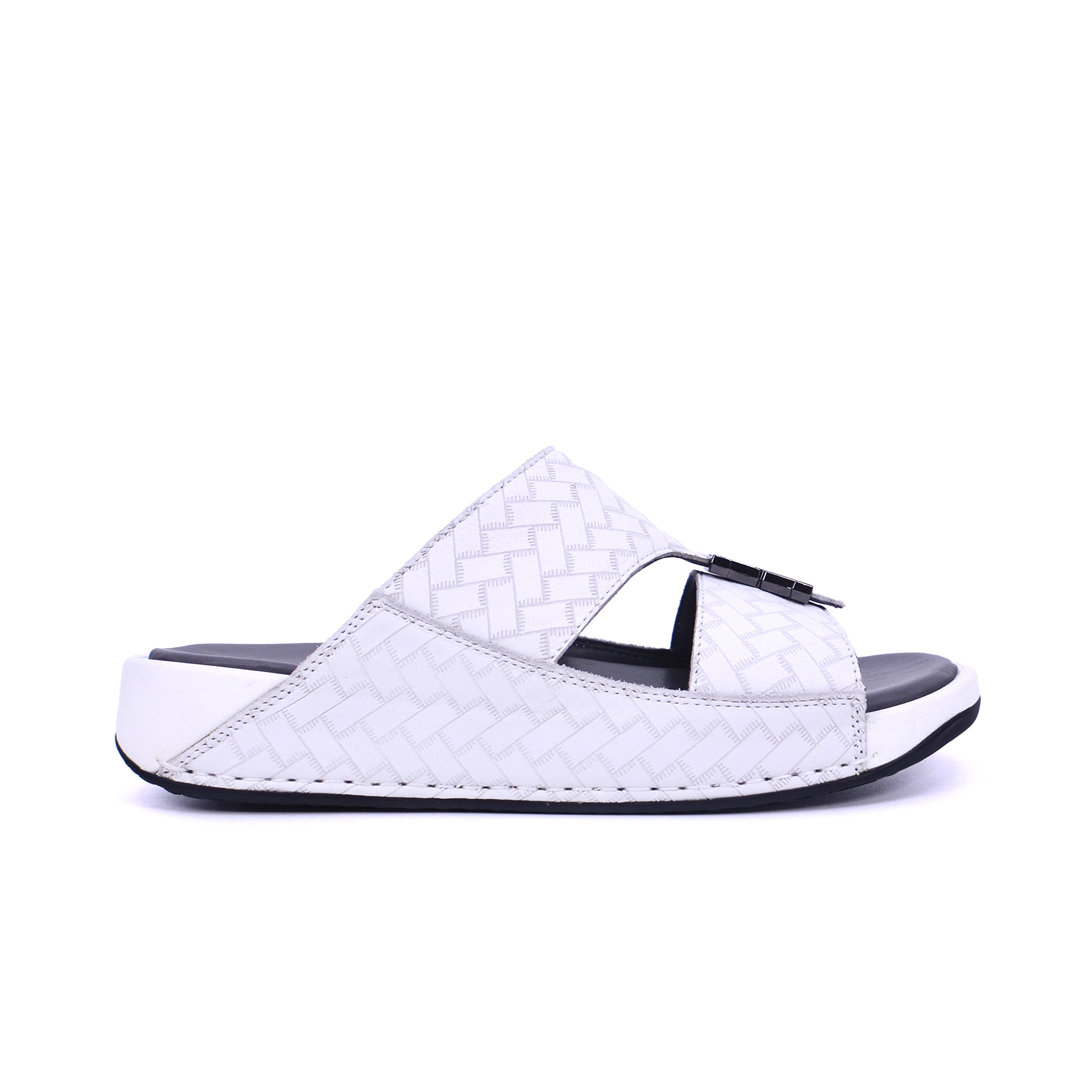 008-3157 Barjeel Uno 2368-1 Men's Arabic Sandals #color_White