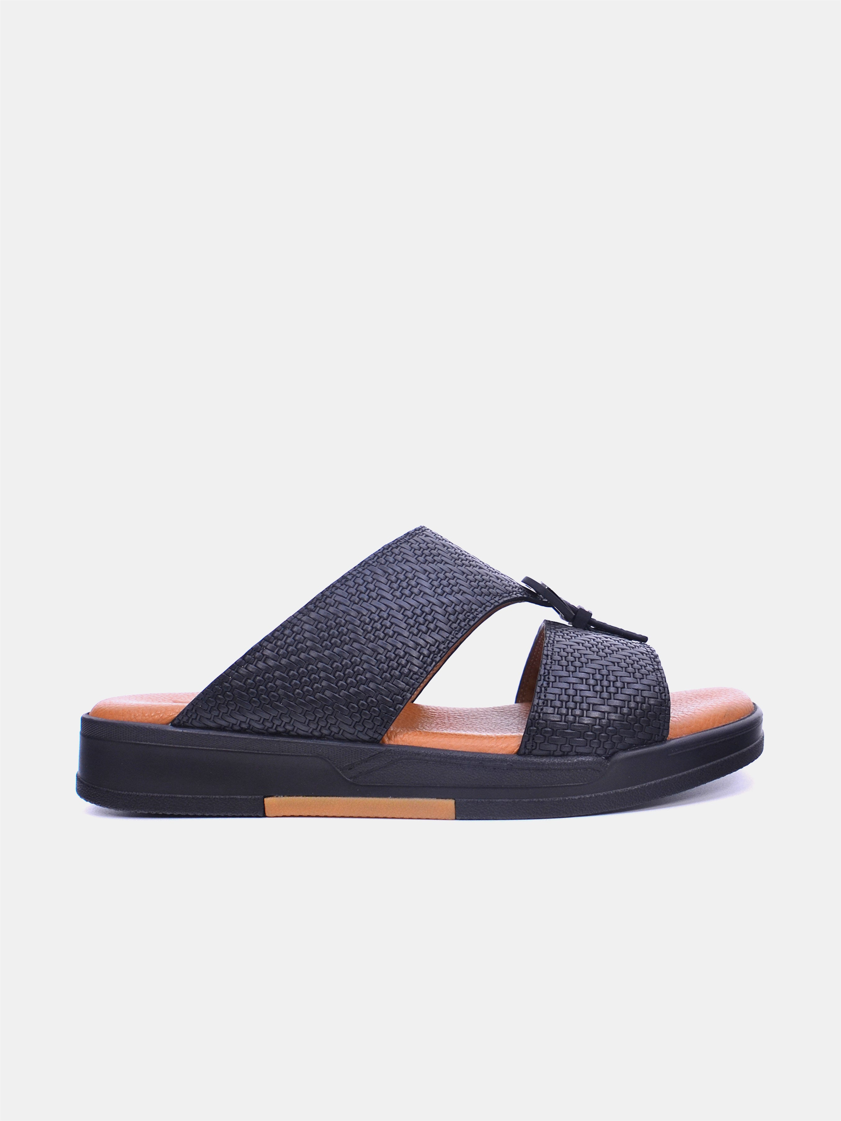 Barjeel Uno MSA145 Men Arabic Sandals #color_Black