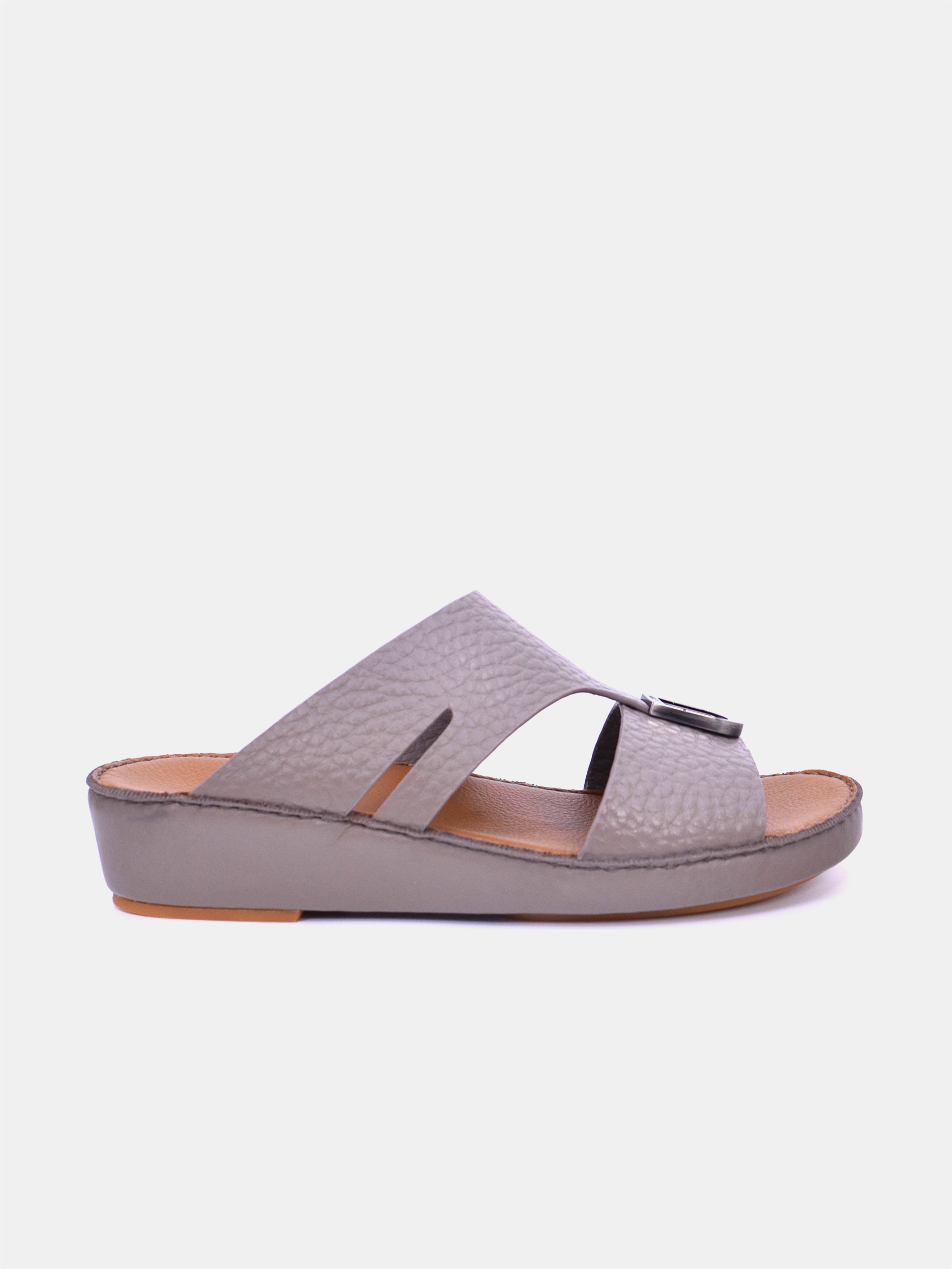 Barjeel Uno BS39 Men's Arabic Sandals #color_Taupe