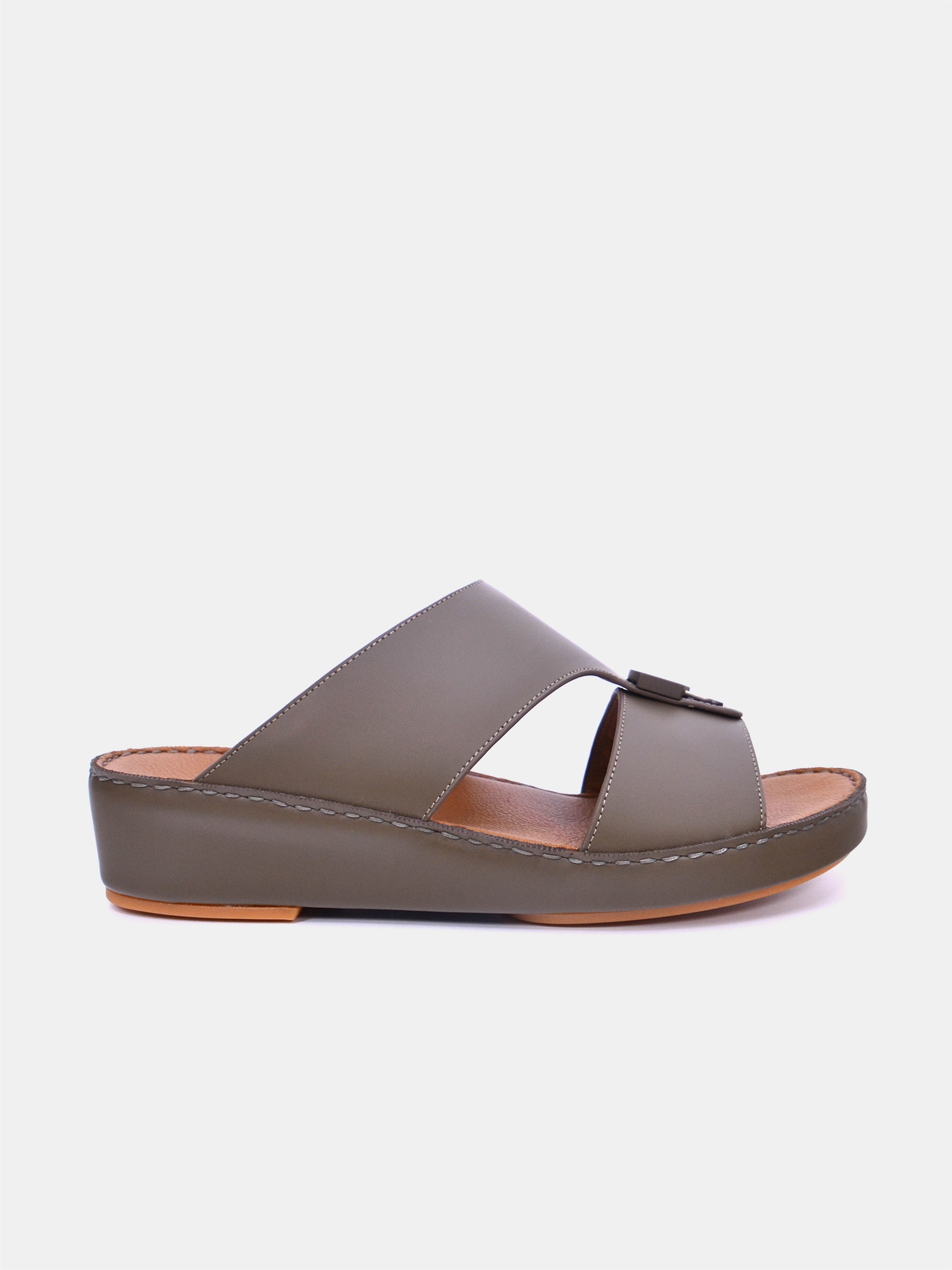 Barjeel Uno BS37 Men's Arabic Sandals #color_Brown