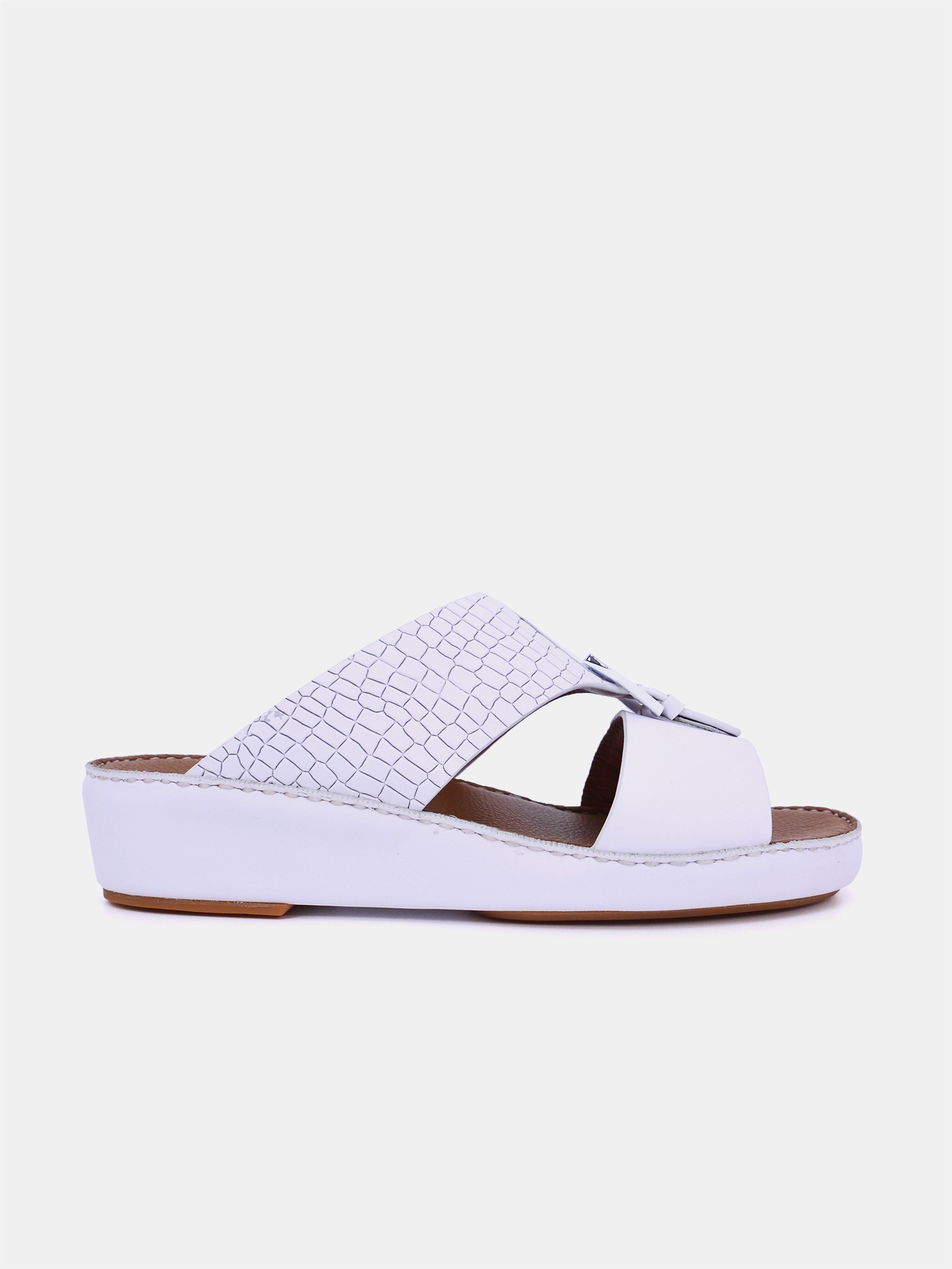 Mynaal B121 Men's Arabic Sandals #color_White