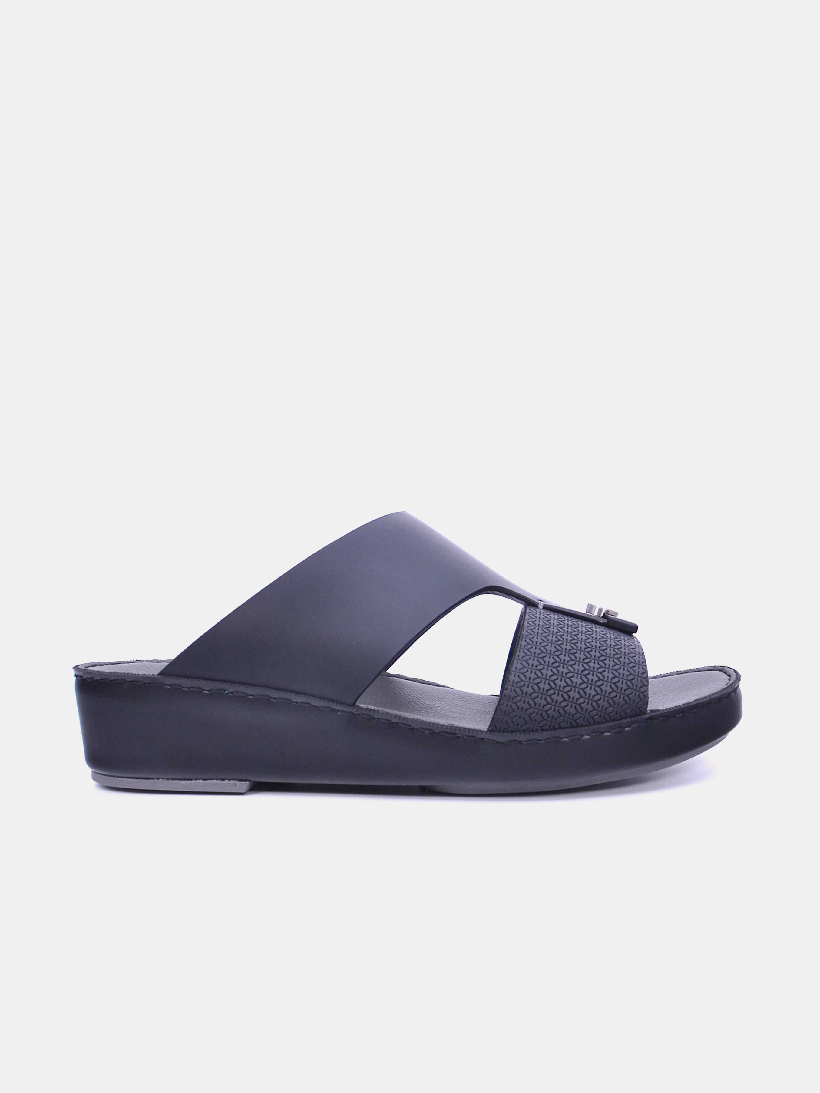 Barjeel Uno BS35 Men's Arabic Sandals #color_Black