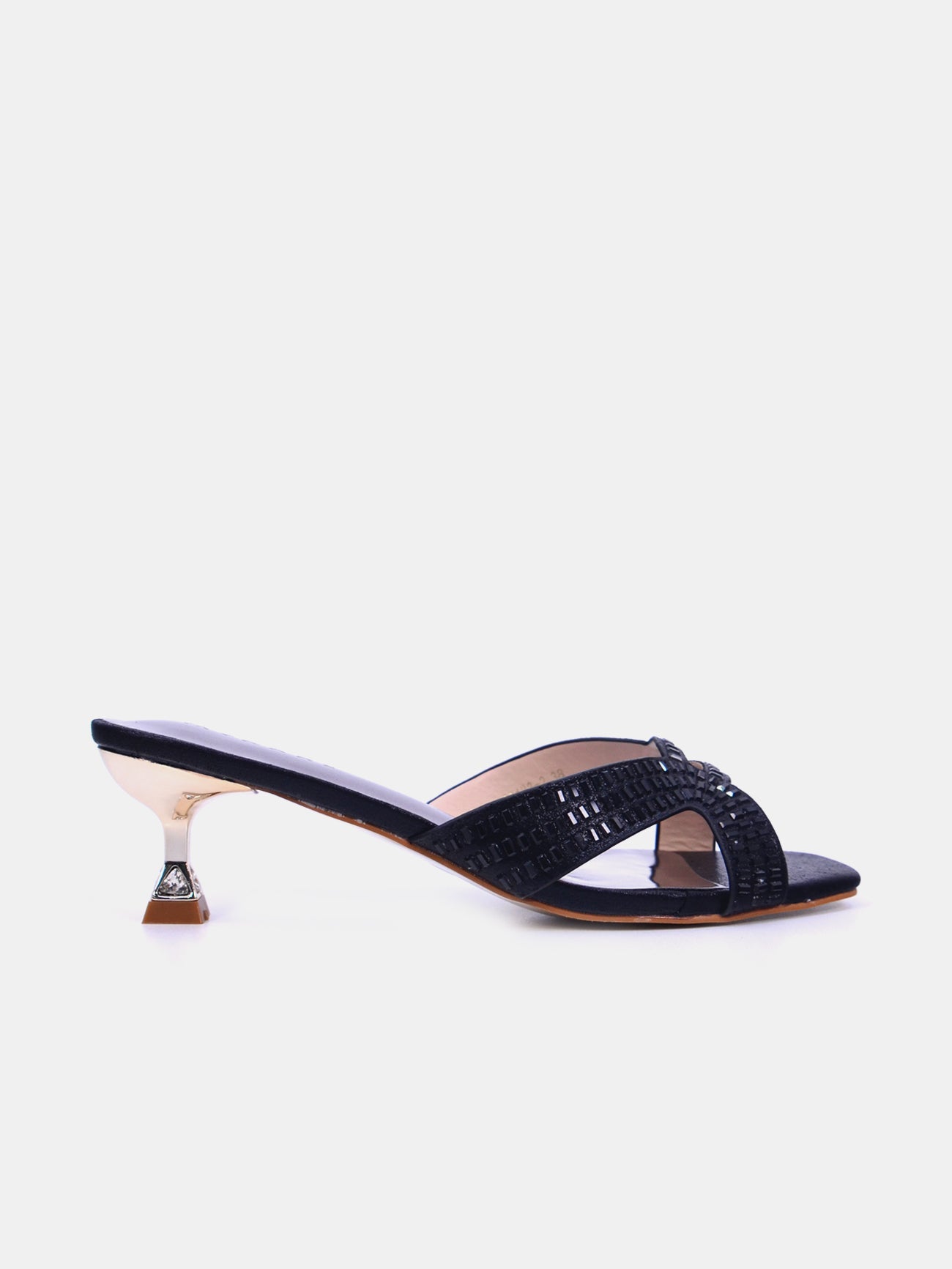 Mynaal Rixie Women's Kitten Heel Sandals #color_Black