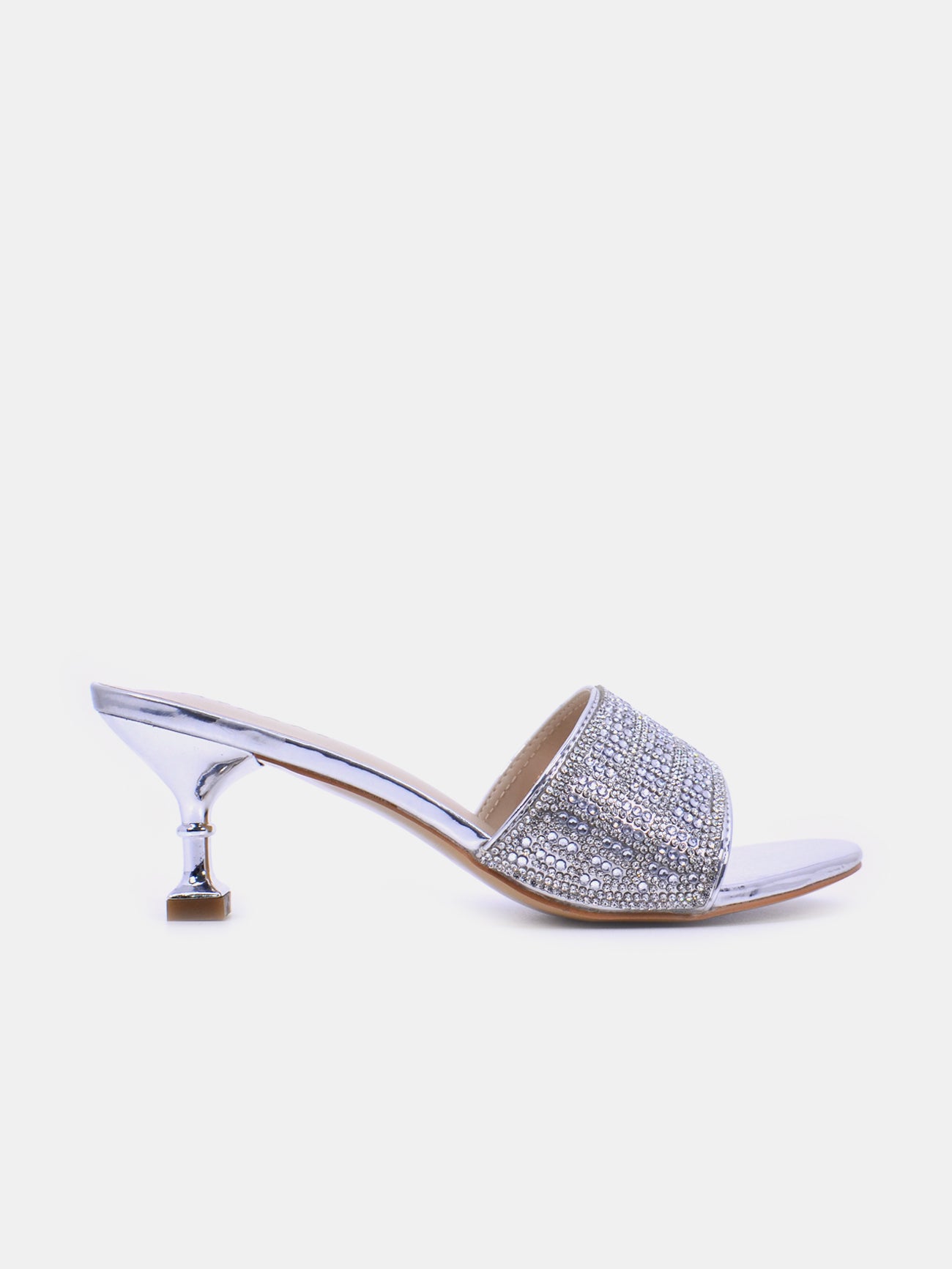Mynaal Dazea Women's Kitten Heel Sandals #color_Silver