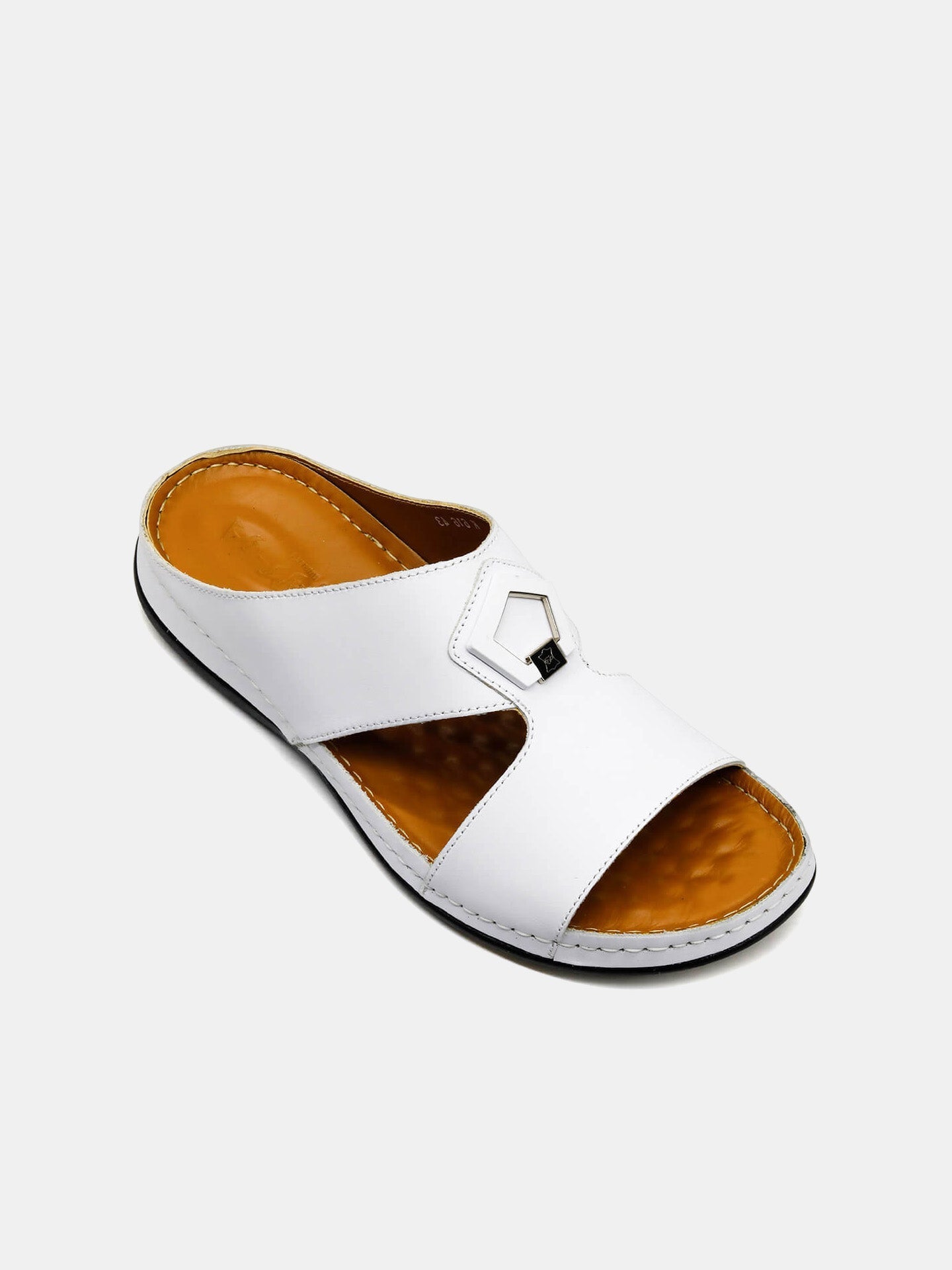 Al Maidan K-616 Men's Arabic Sandals #color_White