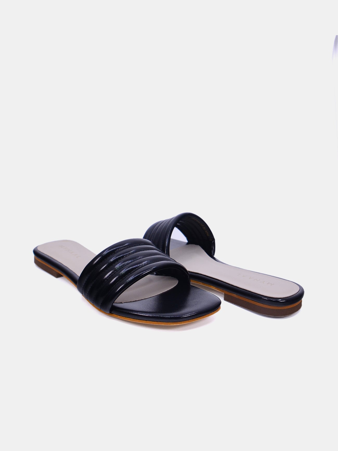 Mynaal Velore Women's Flat Sandals #color_Black