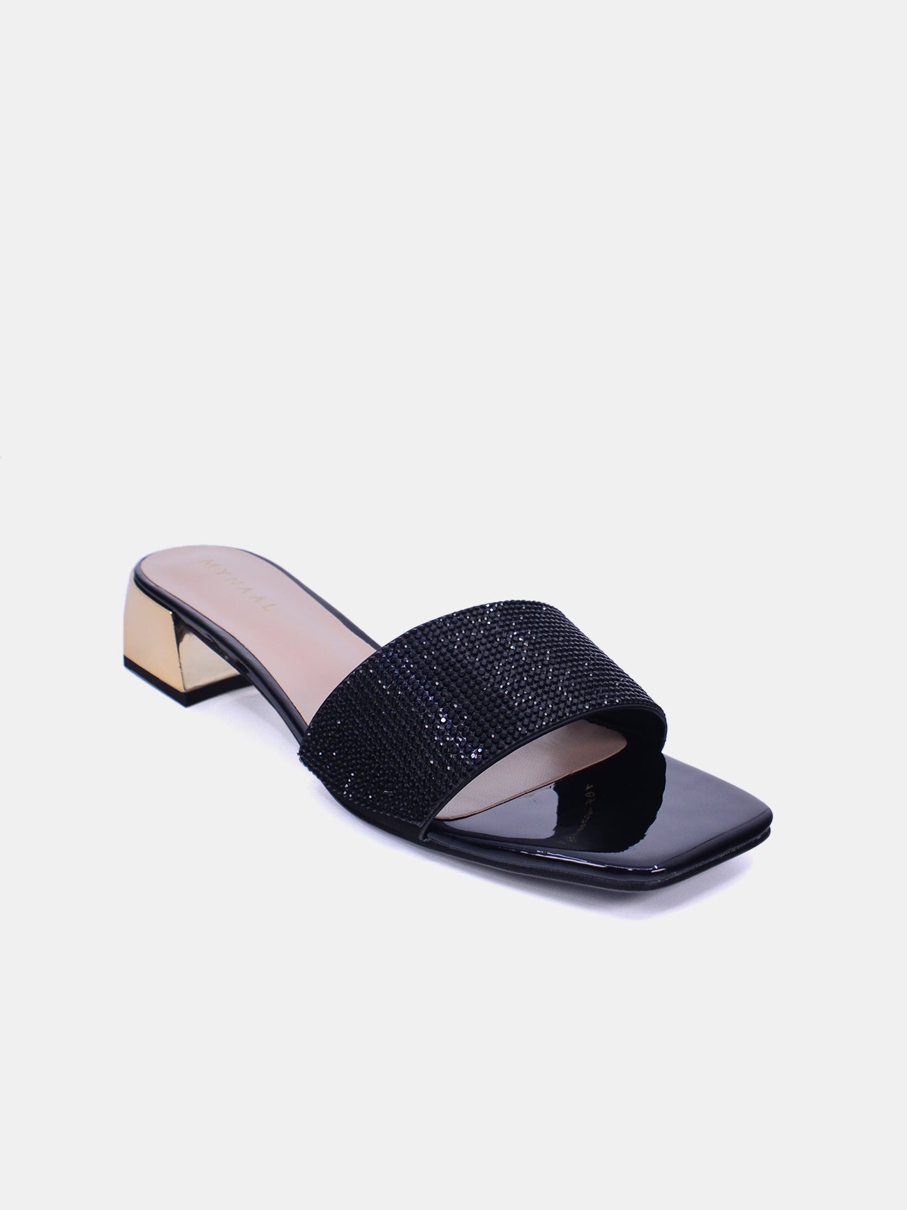 Mynaal Starling Women's Block Heel Sandals #color_Black