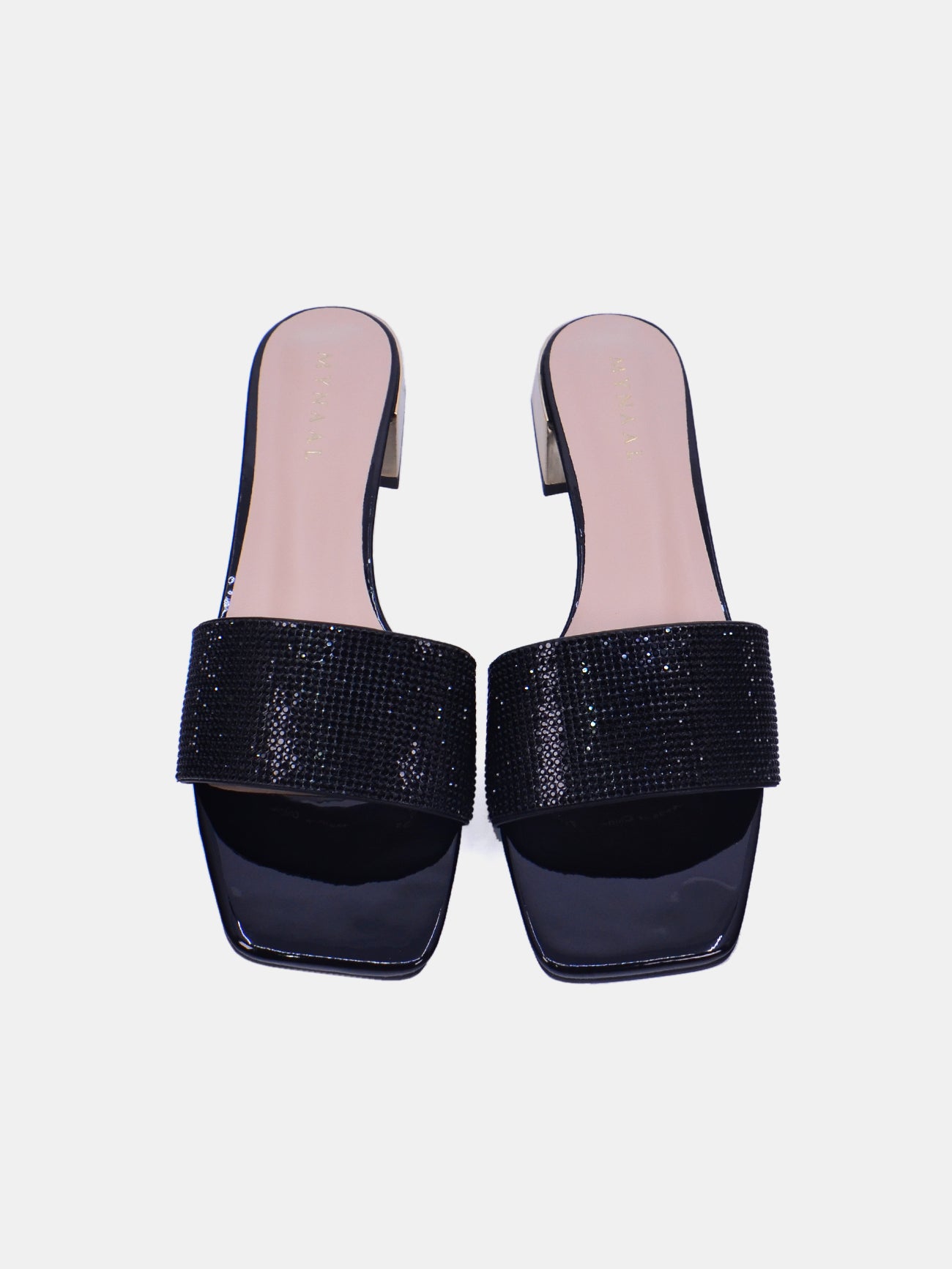 Mynaal Starling Women's Block Heel Sandals #color_Black