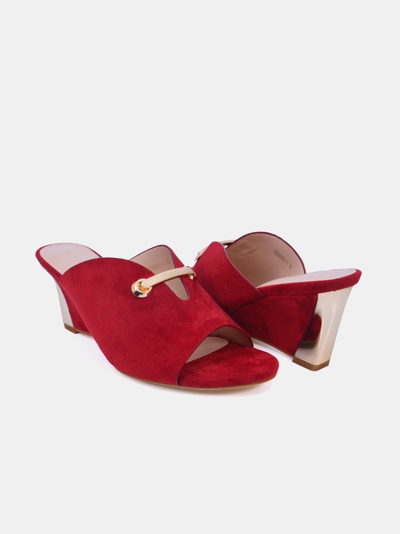 Mynaal Nalida Women's Wedge Sandals #color_Red