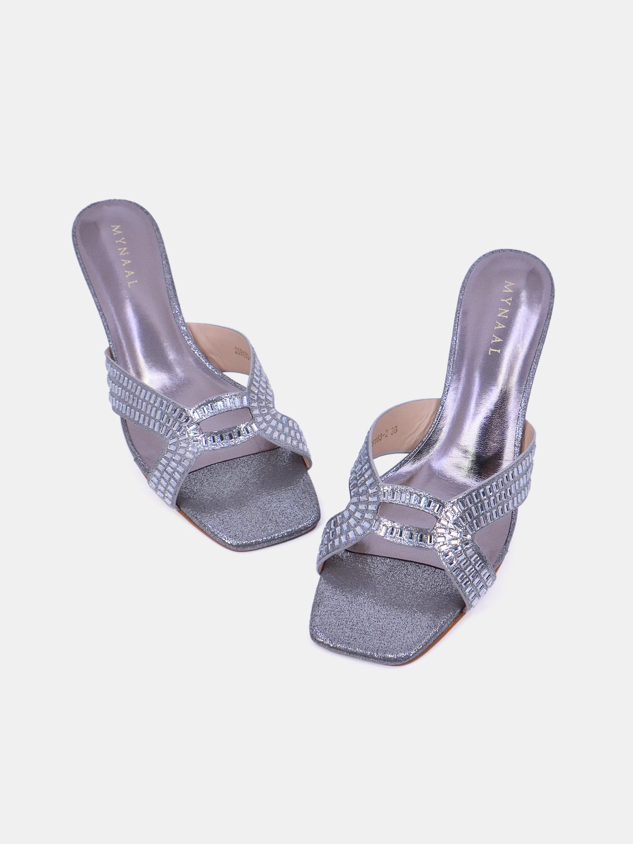 Mynaal Rixie Women's Kitten Heel Sandals #color_Grey